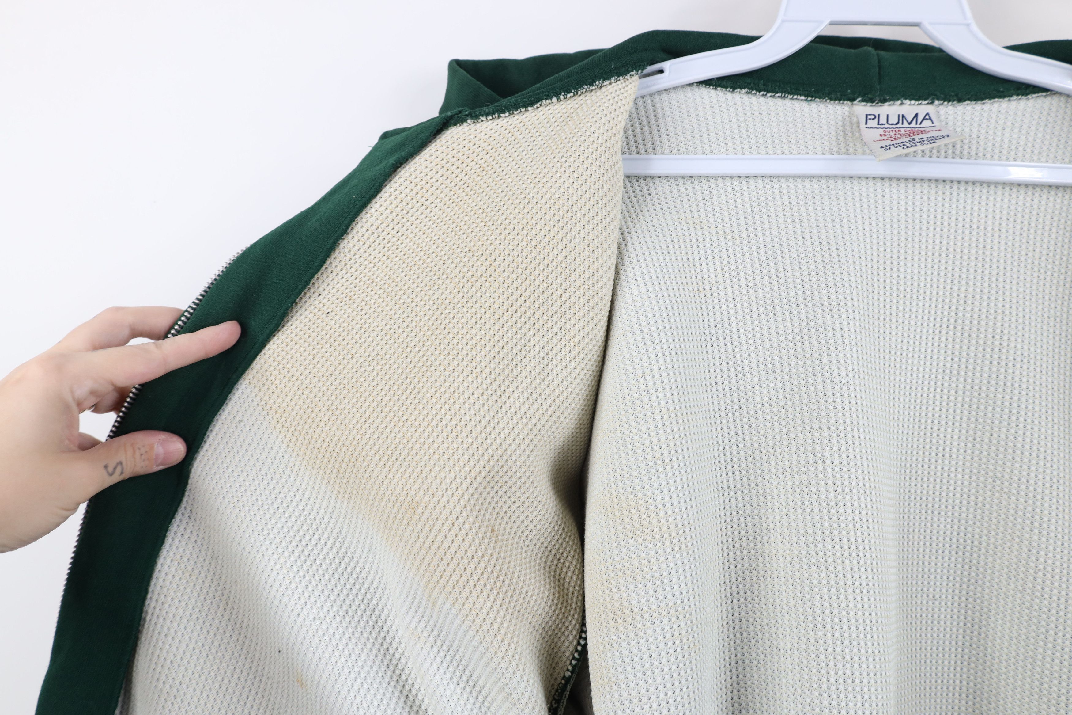 Vintage Vintage 90s Streetwear Thermal Lined Blank Zip Hoodie Size US L / EU 52-54 / 3 - 11 Thumbnail