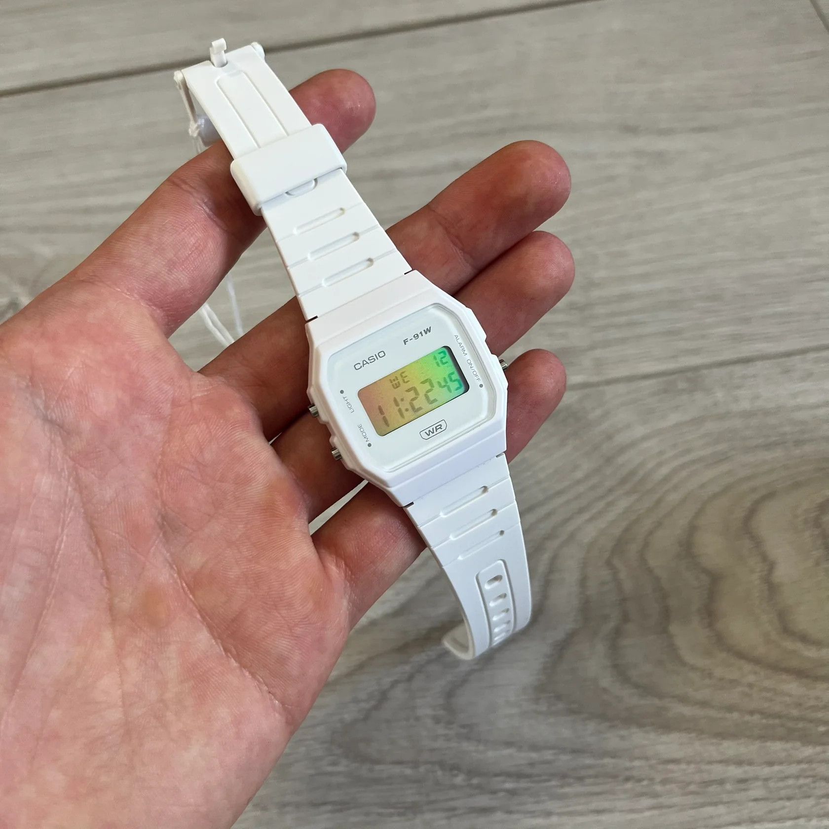 Casio Casio f-91W White & Holo "White Crystal" Digital Watch Size ONE SIZE - 5 Thumbnail