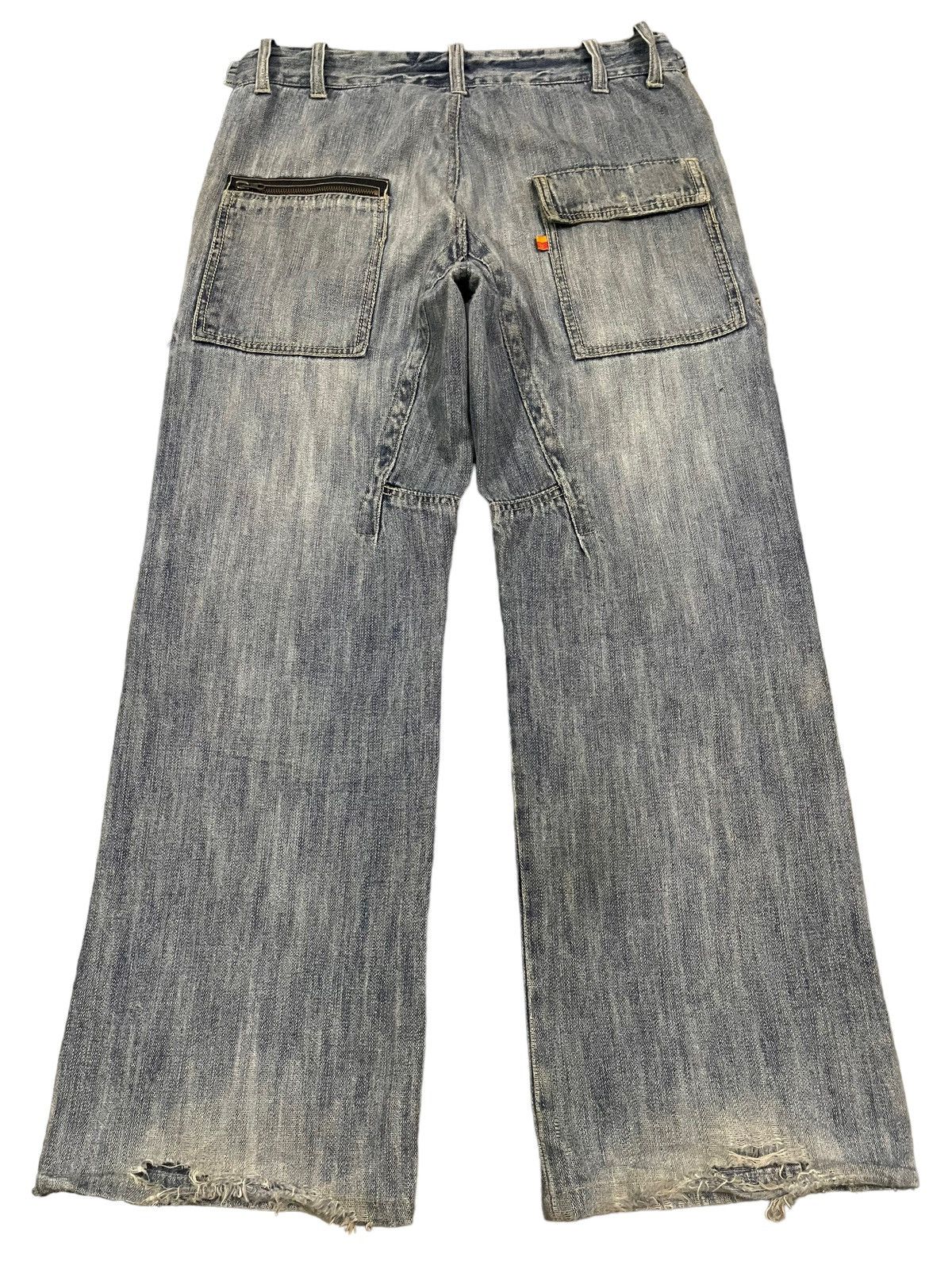 Japanese Brand Vintage Japanese Brand Distressed Avant Garde Baggy Jeans Size US 34 / EU 50 - 2 Thumbnail