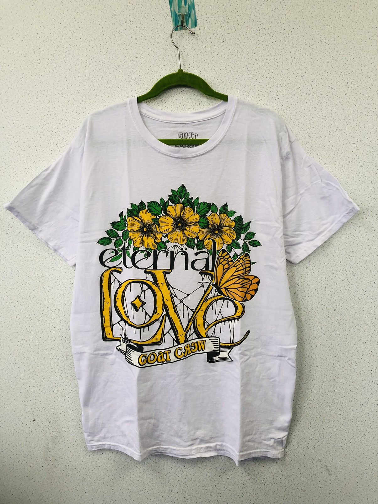 image of G O A T Crew x Vintage G.o.a.t Crew Eternal Love T-Shirt in White, Men's (Size Large)