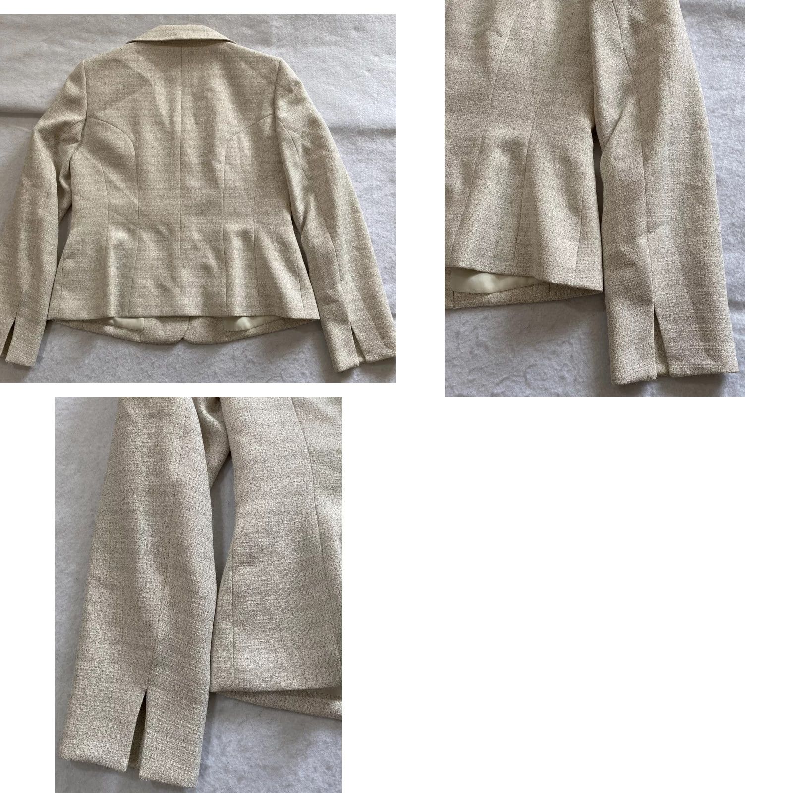 Vintage VINTAGE Le Suit Blazer Jacket Women’s Size 8 Tan Pinstripe Lined Skirt Suit Business Womens 90s Size M / US 6-8 / IT 42-44 - 8 Thumbnail