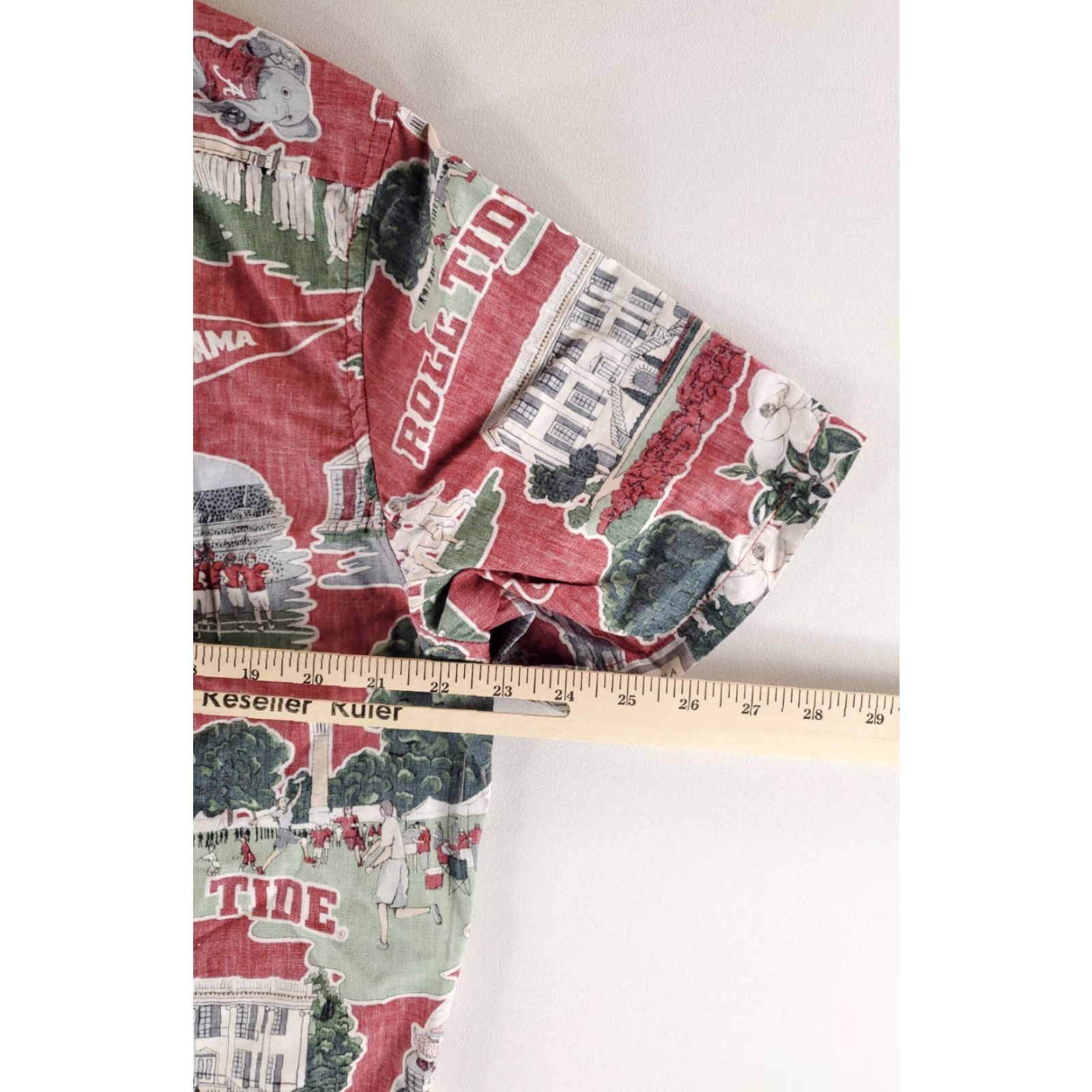 Reyn Spooner Reyn Spooner University Alabama Button-Up Shirt Short Sleeve Red Mens M Size US M / EU 48-50 / 2 - 4 Thumbnail