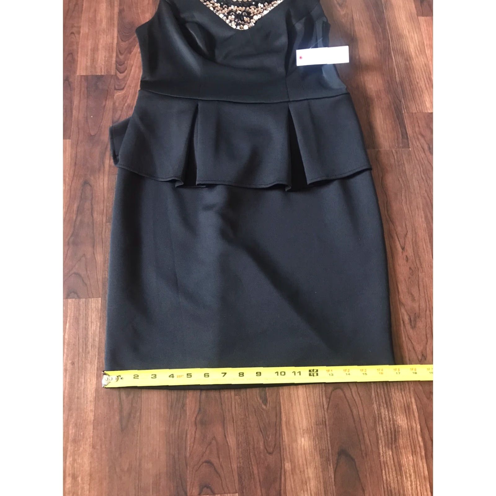 Vintage VINTAGE BISOU BISOU Michele Bohbot Womens Dress Black Embellished Layered Upper Short Sleeveless Size 10 Womens Size L / US 10 / IT 46 - 5 Thumbnail