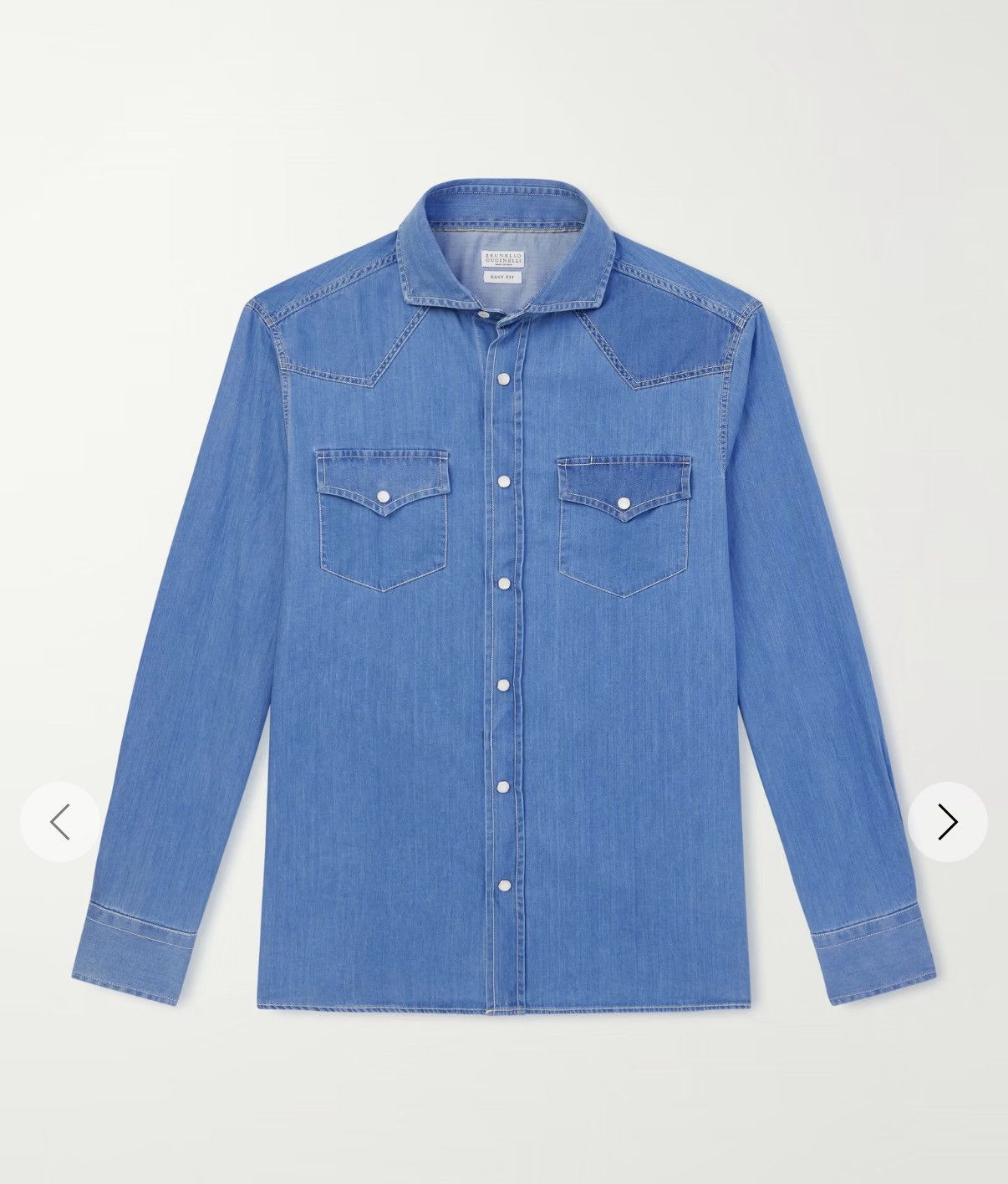 Tom Ford Tom Ford Blue Denim Chambray Western Shirt NWT Size US XL / EU 56 / 4 - 1 Thumbnail