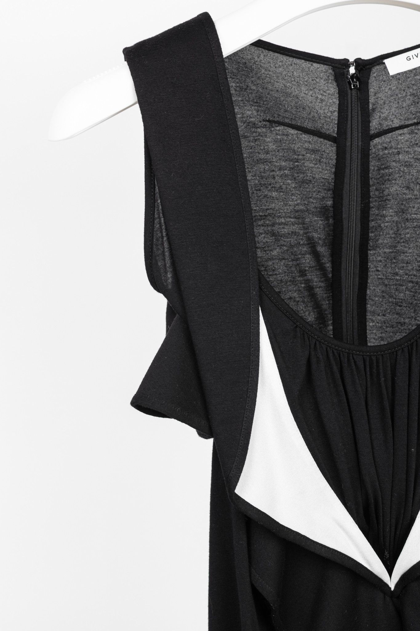 Givenchy Givenchy PF/13 Black Ruffle Jersey Sleeveless Dress Size M / US 6-8 / IT 42-44 - 5 Thumbnail