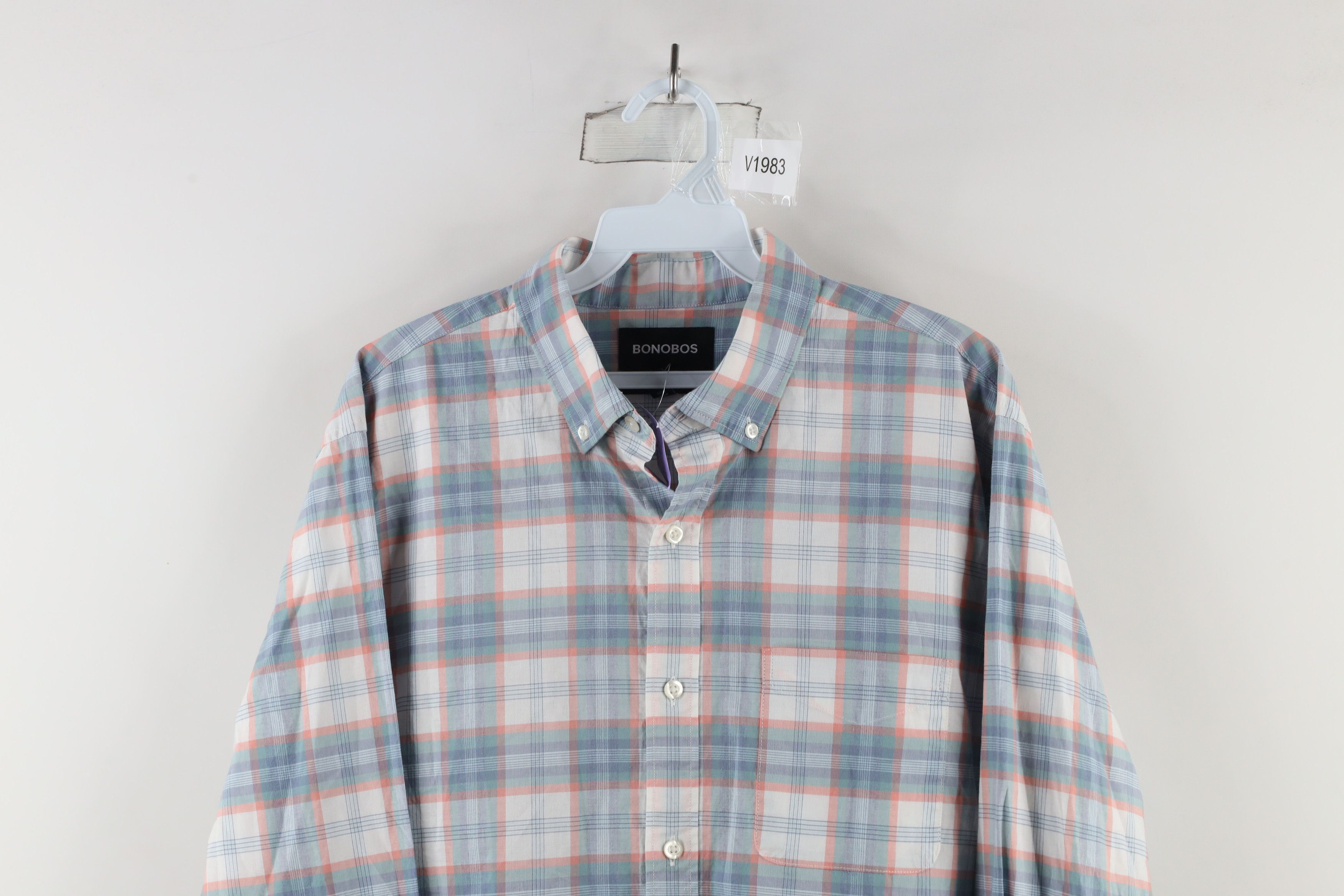 Bonobos × Vintage New Bonobos Fit Lightweight Collared Button Down Shirt Plaid Size US M / EU 48-50 / 2 - 2 Thumbnail
