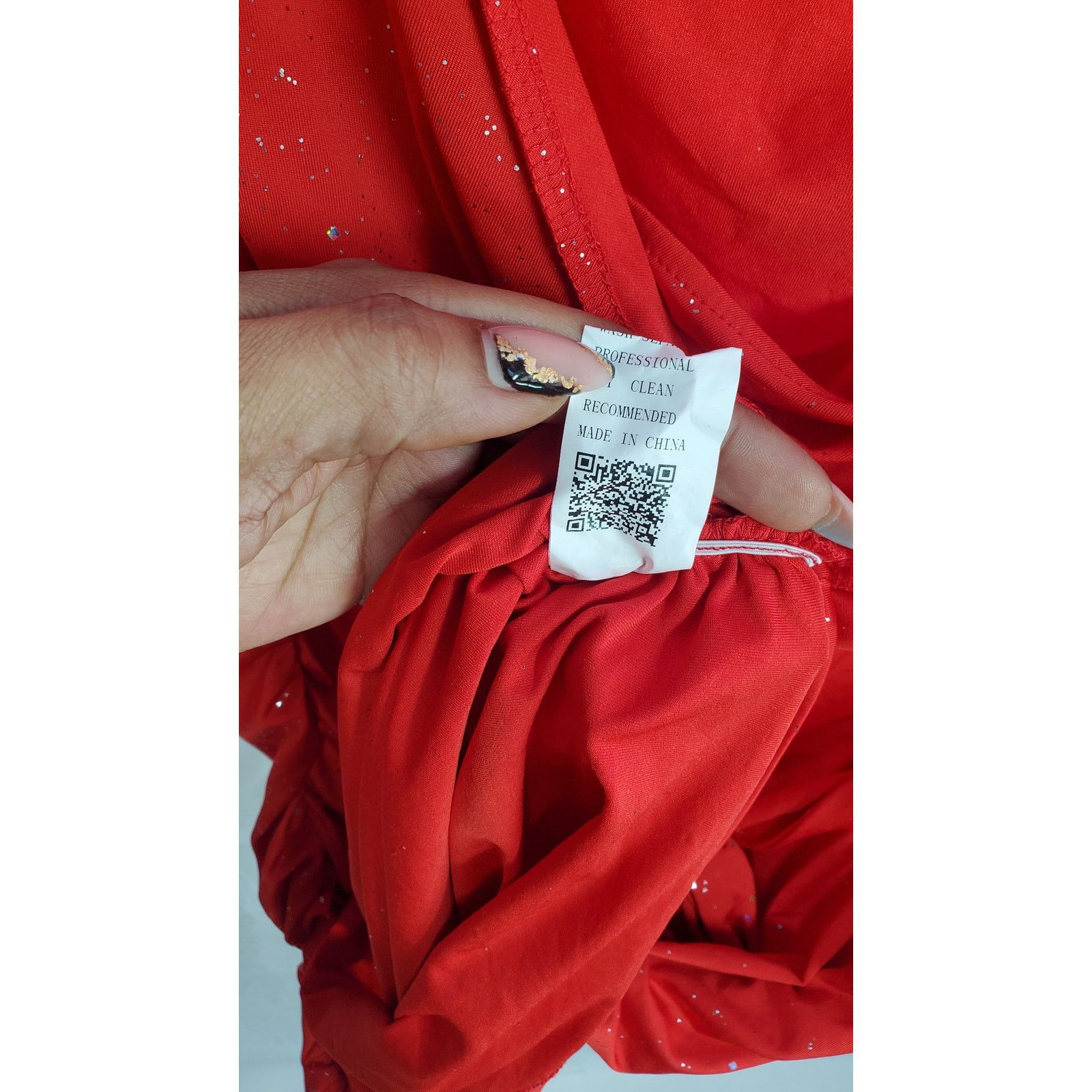 Other ChicMe Red Glitter Ruched Bodycon Dress XL Size XL / US 12-14 / IT 48-50 - 4 Thumbnail