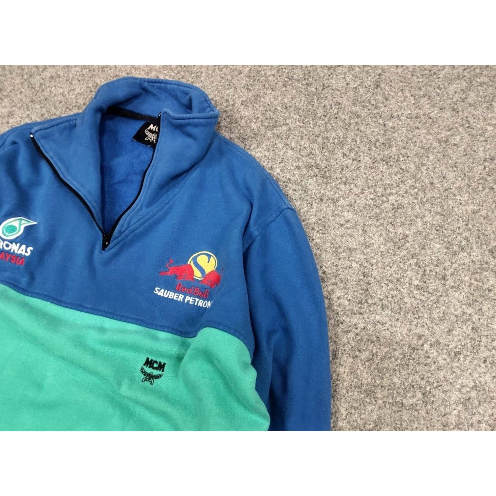 MCM VINTAGE MCM Sweatshirt 80s #1/4 Zip Long Sleeve Zip Mock Neck Blue Mens Size M Sweatshirt 80s Logo Vintage Pattern: Solid Size US M / EU 48-50 / 2 - 5 Thumbnail