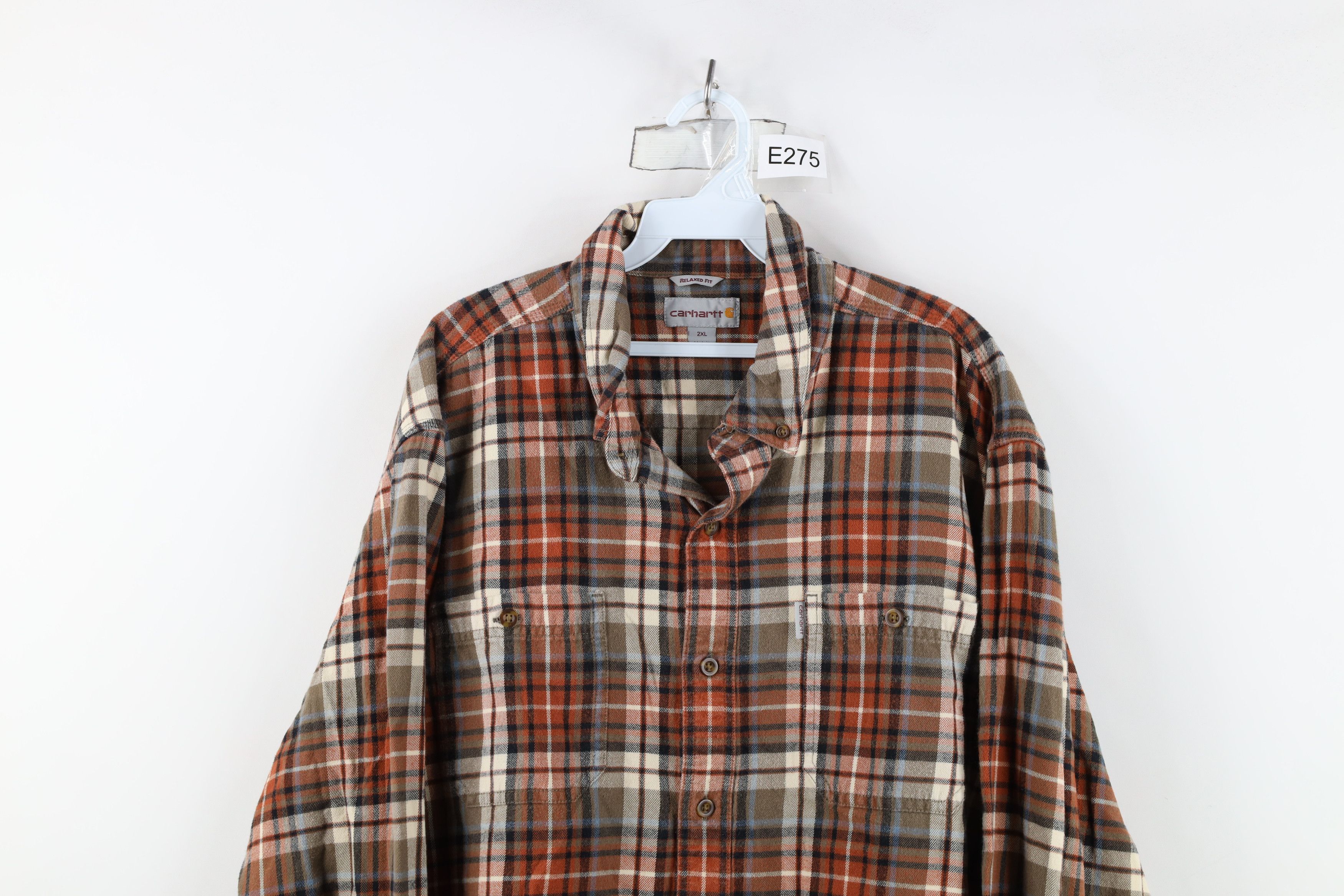 Carhartt Vintage Carhartt Flannel Collared Button Down Shirt Plaid Size US XXL / EU 58 / 5 - 2 Thumbnail