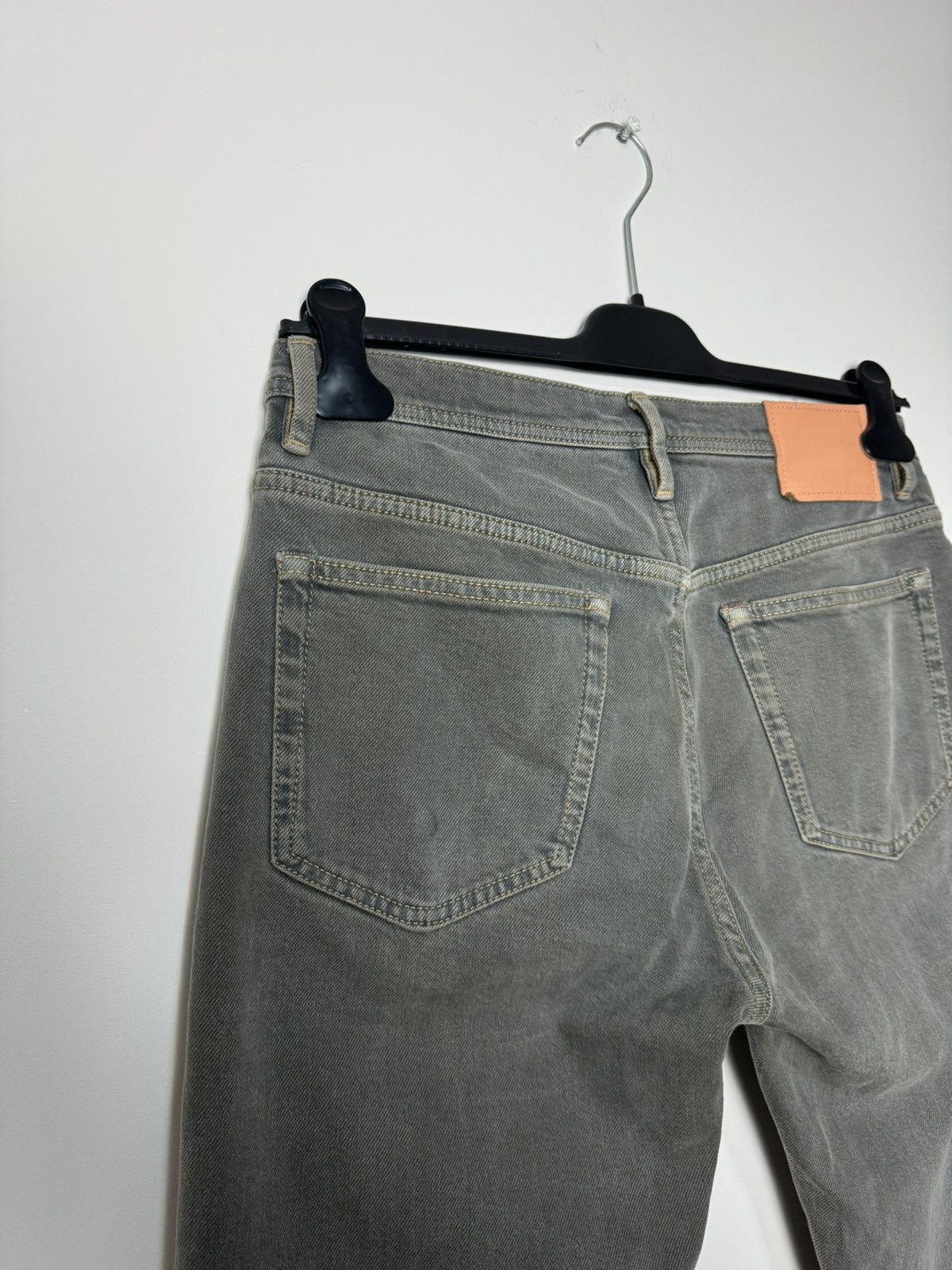 Acne Studios Grey Washed Denim Jeans Archive straight fit