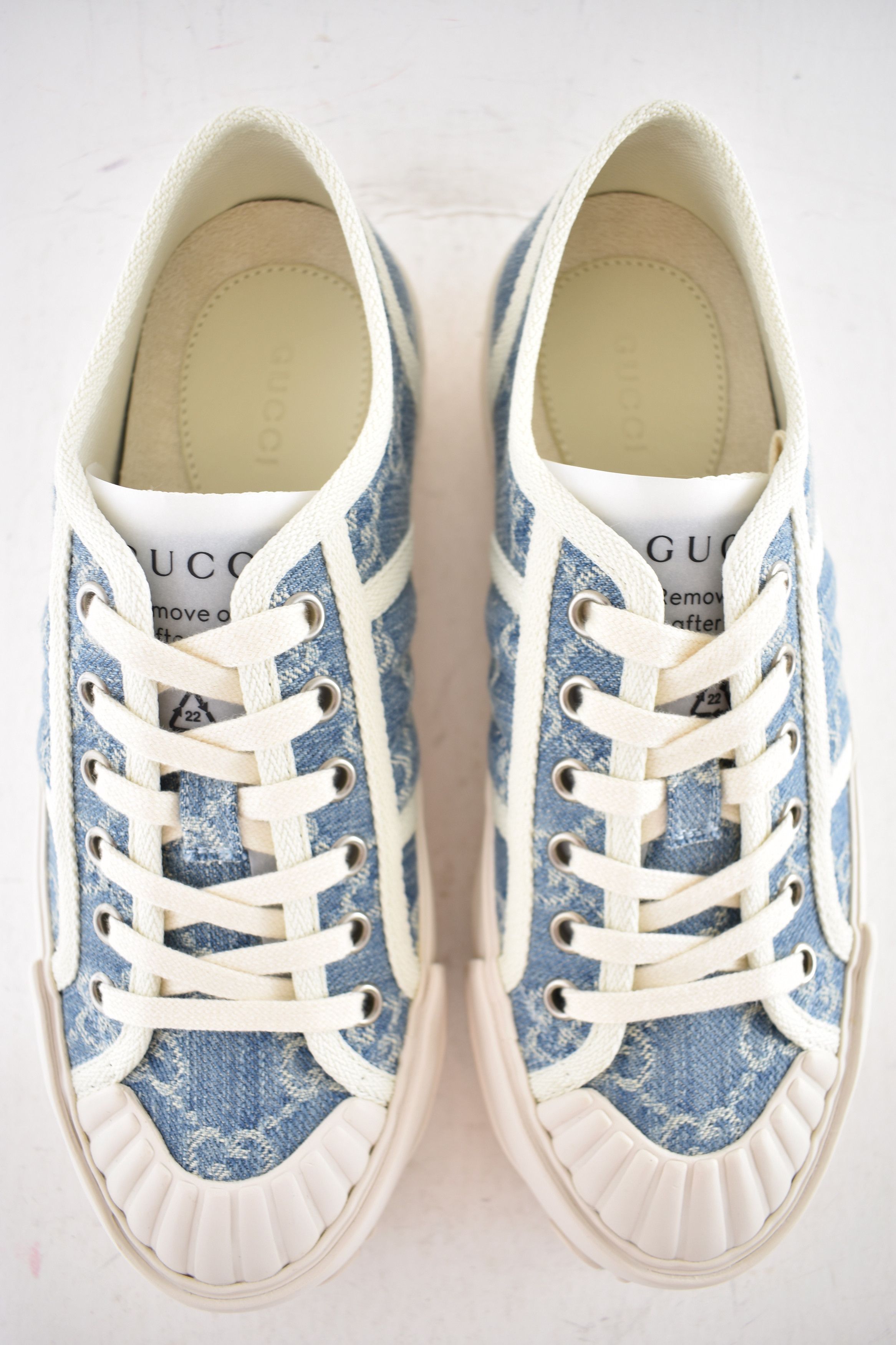 Gucci Gucci Chunky Monogram GG Logo Denim Platform Sneakers 36.5 Size US 6.5 / IT 36.5 - 13 Thumbnail