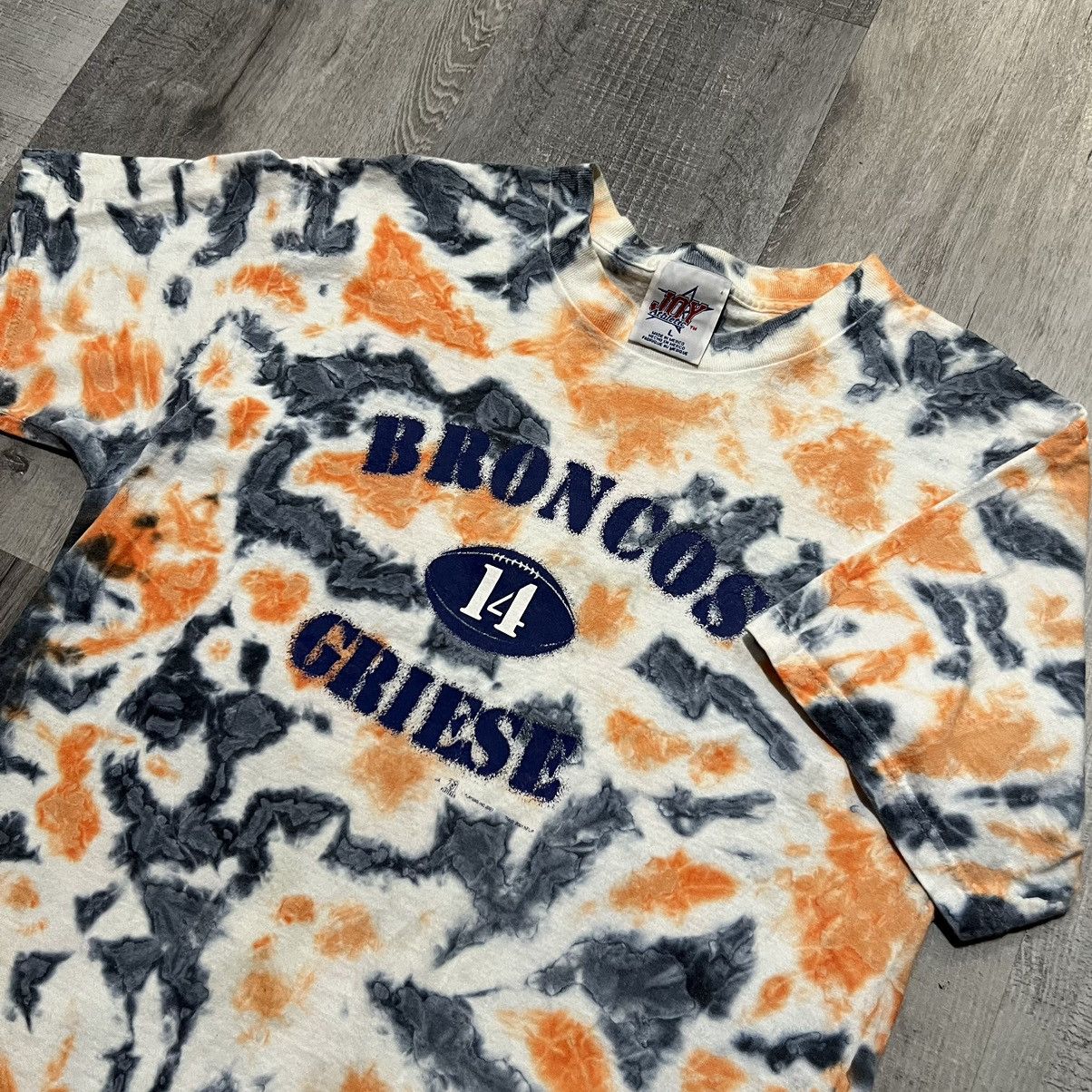 Vintage VTG Denver Broncos Brian Griese Tie Dye Y2K Football T Shirt Size US L / EU 52-54 / 3 - 3 Thumbnail