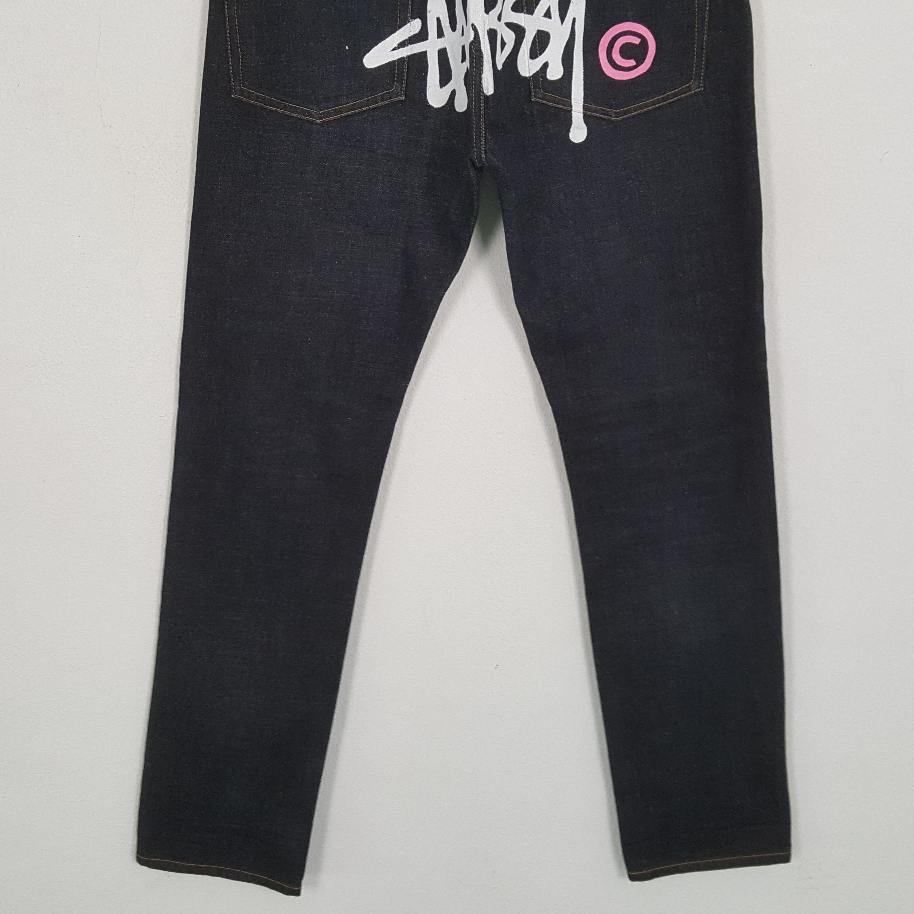Stussy × Vintage Vintage STUSSY Streetwear Skateboard Style Logo Design Jean Size US 30 / EU 46 - 3 Thumbnail
