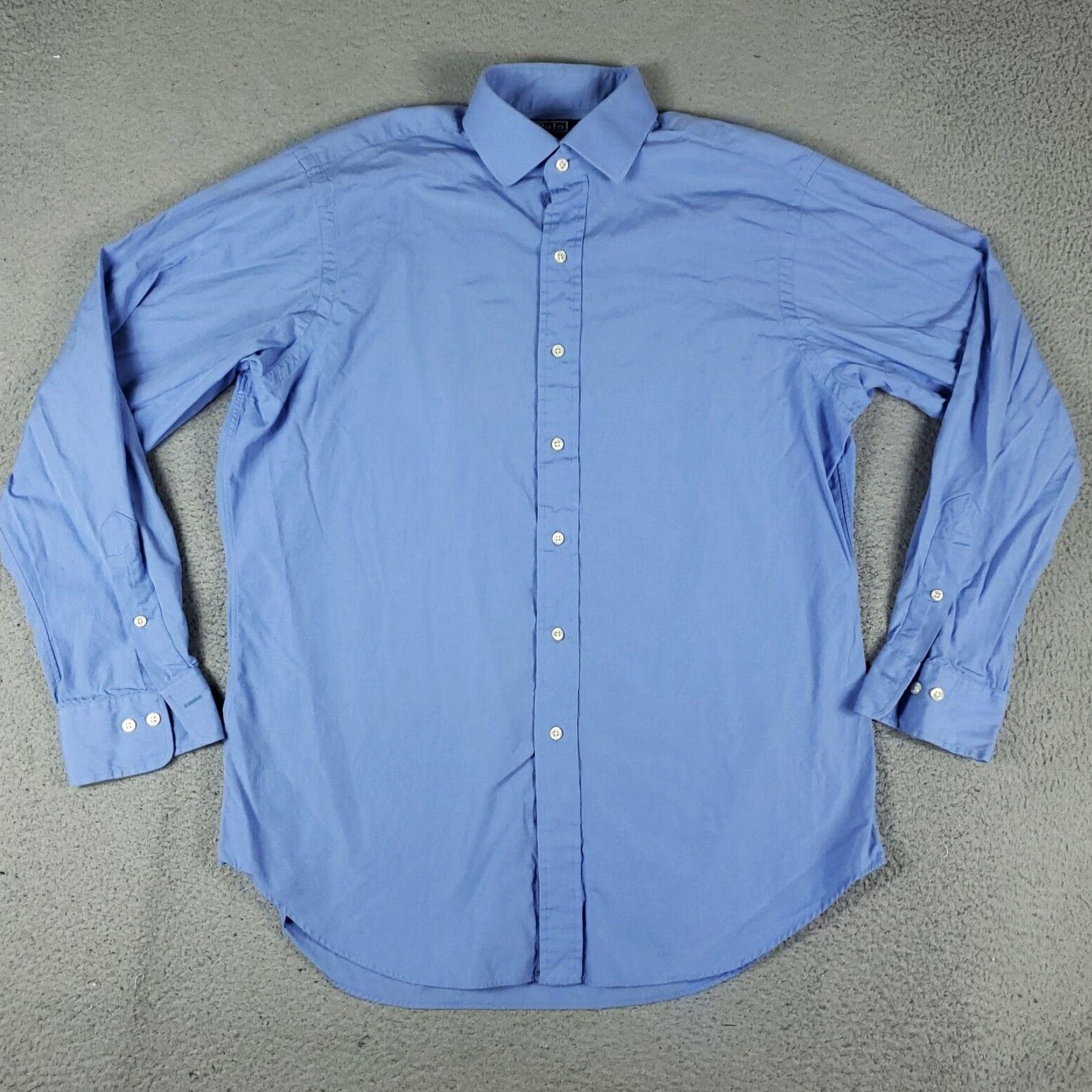 Ralph Lauren Ralph Lauren Dress Shirt Mens 16 Blue Long Sleeve Button-Up Cotton Woven Non-Iron Classic Regular Genders Mens Size 42R - 2 Thumbnail