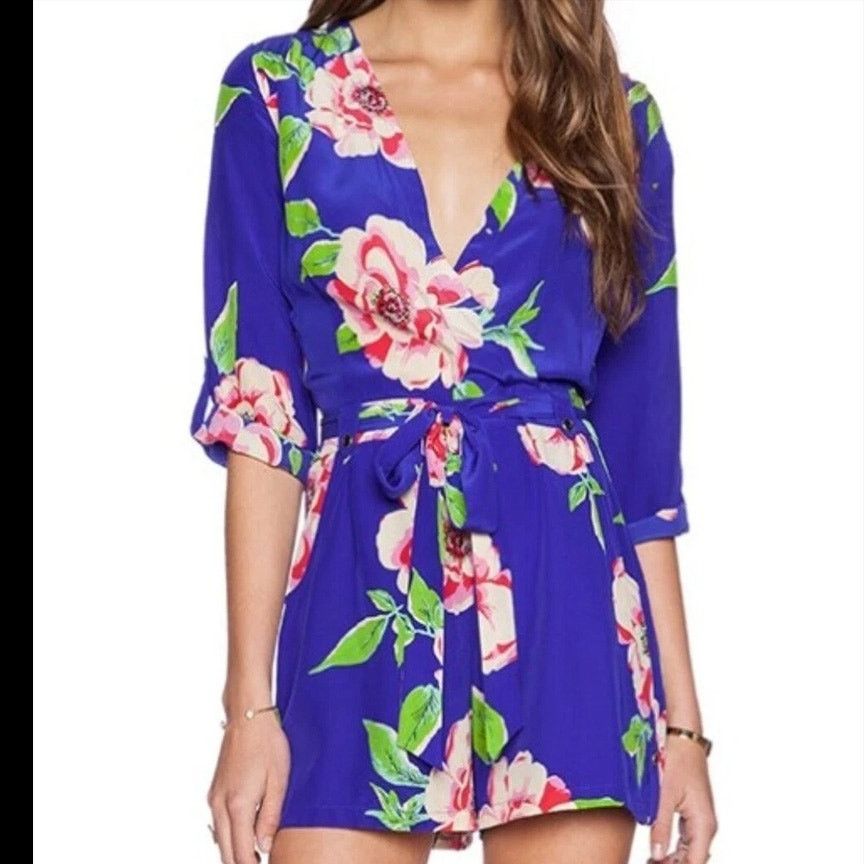 Kim Jones Yumi Kim Liz Silk Romper Floral Designer Tropical Resort XS Size XS / US 0-2 / IT 36-38 - 12 Thumbnail