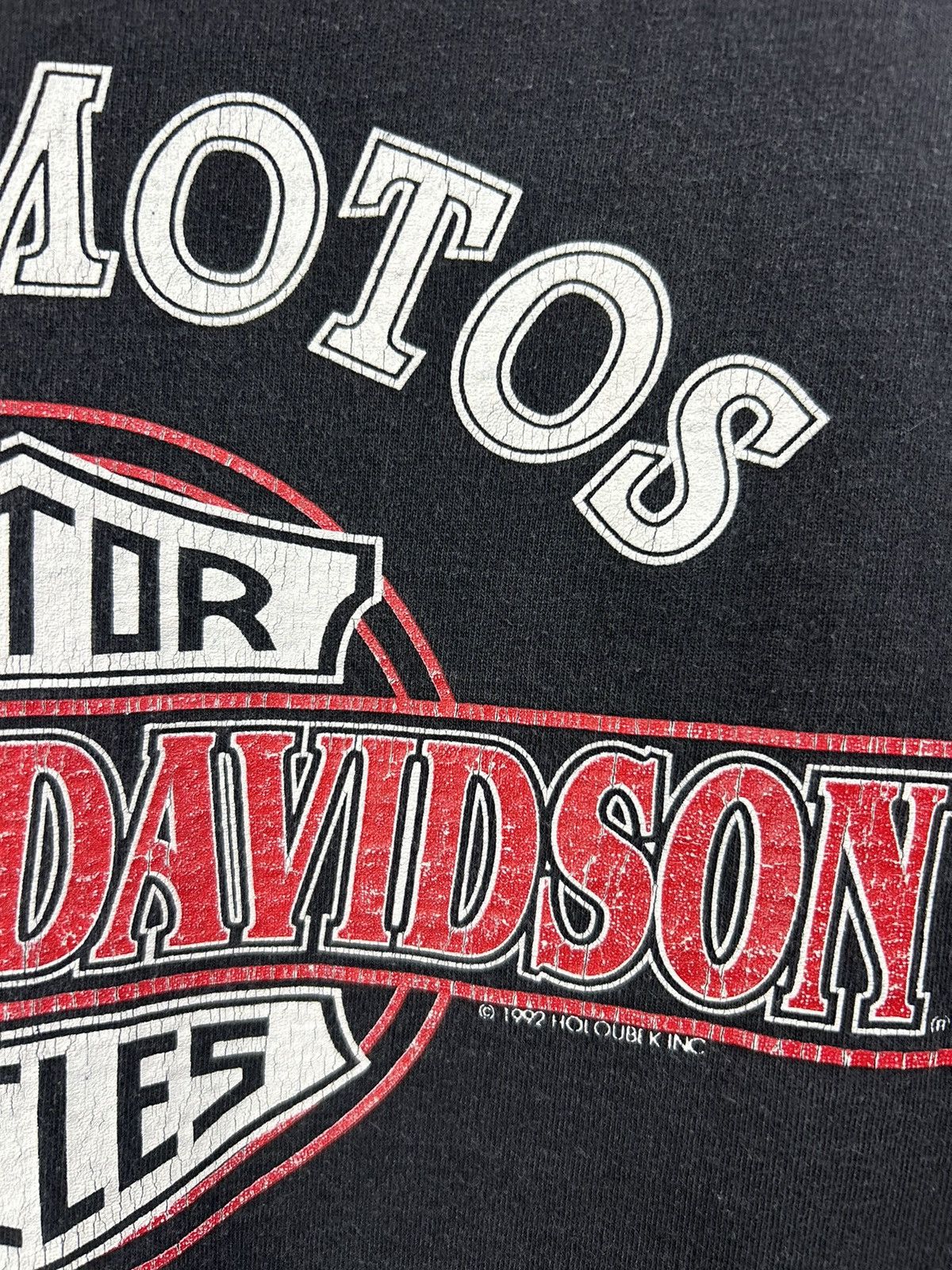 Harley Davidson Vintage 90s Holoubke Harley Davidson Shirt 1992 Black Size US L / EU 52-54 / 3 - 18 Thumbnail