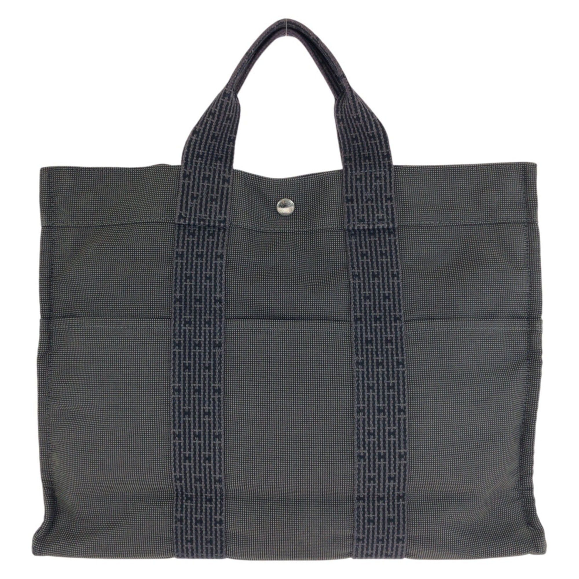 Hermes Hermes Herline MM Grey Silver Hardware Polyamide Polyester Tote Bag Handbag for Women Size ONE SIZE - 1 Thumbnail
