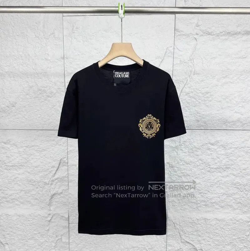 Versace Versace Black Cotton Men's T-Shirt . Size US L / EU 52-54 / 3 - 1 Thumbnail