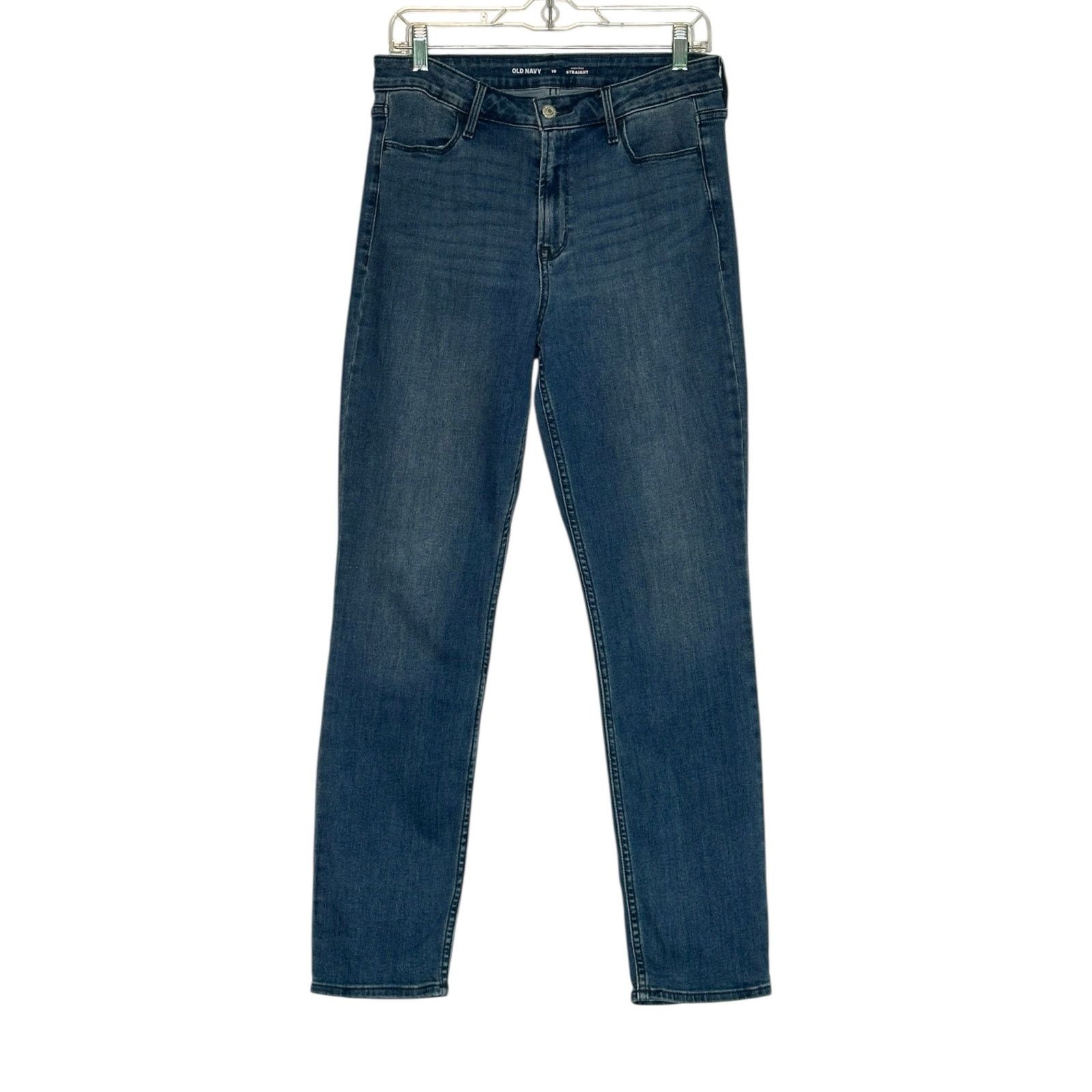 Old Navy Old Navy blue high rise straight legs jeans size 10 Size 32" / US 10 / IT 46 - 5 Thumbnail