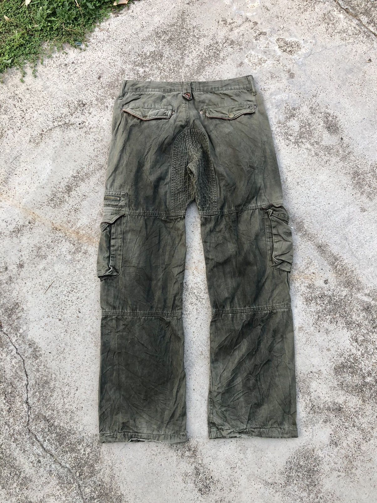 Japanese Brand WIDE LEG⚡️⚡️MULTIPOCKET SUN FADED GREEN PANT BY BOND&PEACE Size US 30 / EU 46 - 7 Thumbnail