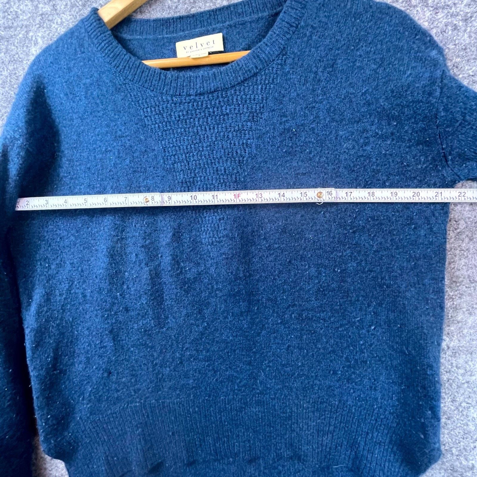 Velvet Velvet By Graham & Spencer Sweater Women Small Blue Cashmere Size S / US 4 / IT 40 - 5 Thumbnail