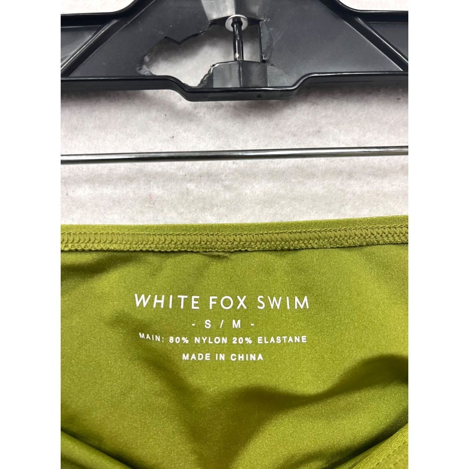 Olive White Fox Swim Cover Ruched Olive Green S/M Womens Size ONE SIZE - 3 Thumbnail