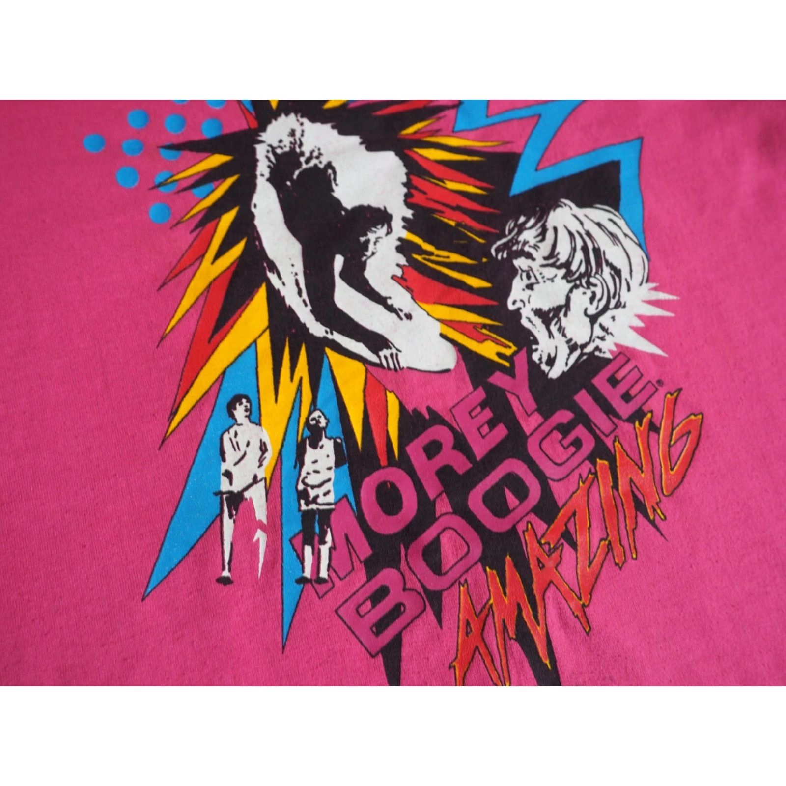 Pinko VINTAGE Morey Boogie T-Shirt Shirt Mens S Pink USA 80s VTG Graphic Print Long Sleeve Crew Neck Cotton Logo Size US S / EU 44-46 / 1 - 3 Thumbnail