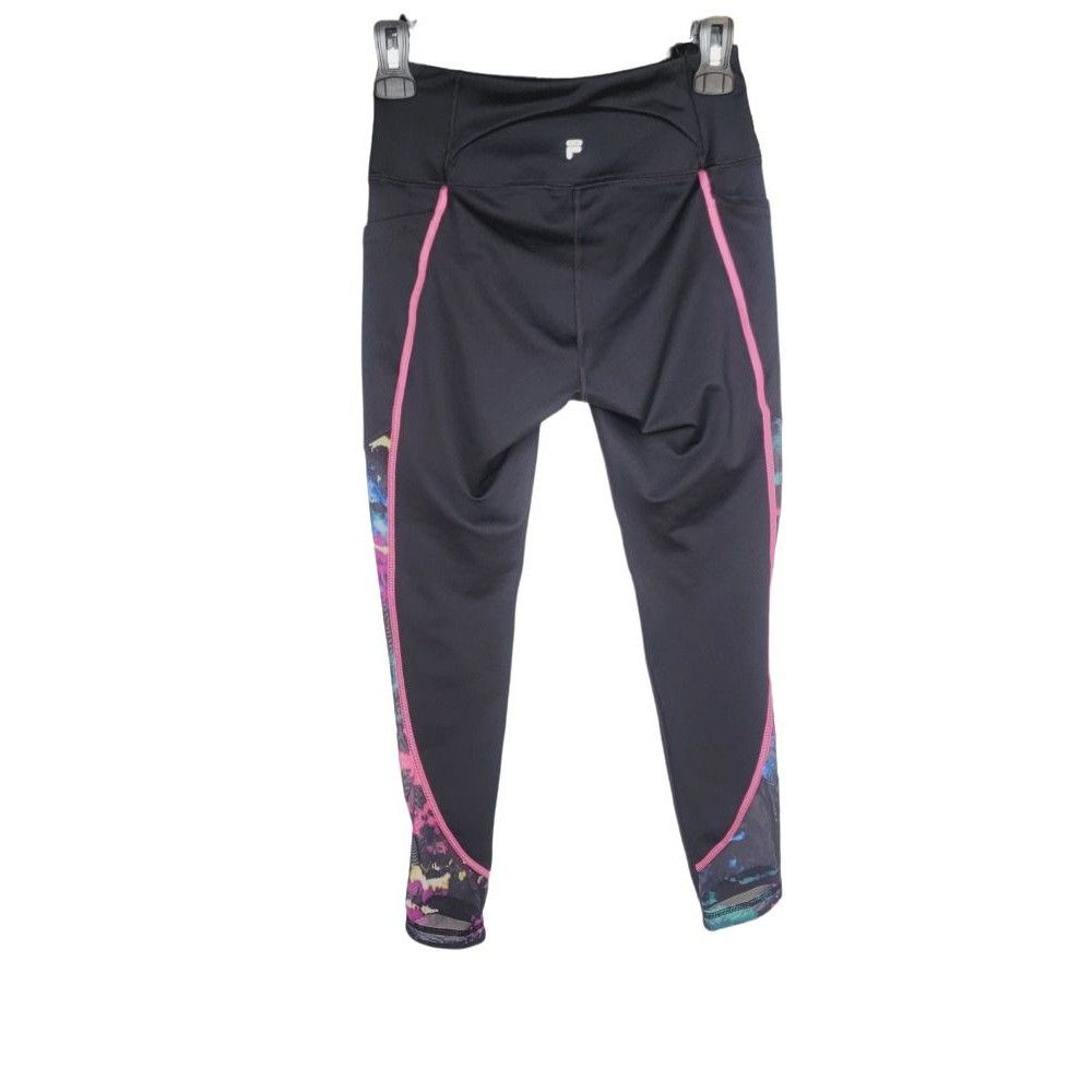 Fila NEW Sz S Fila Sport Black Athletic sport Leggings Pink Purpl Size 24" / US 00 / IT 34 - 3 Thumbnail