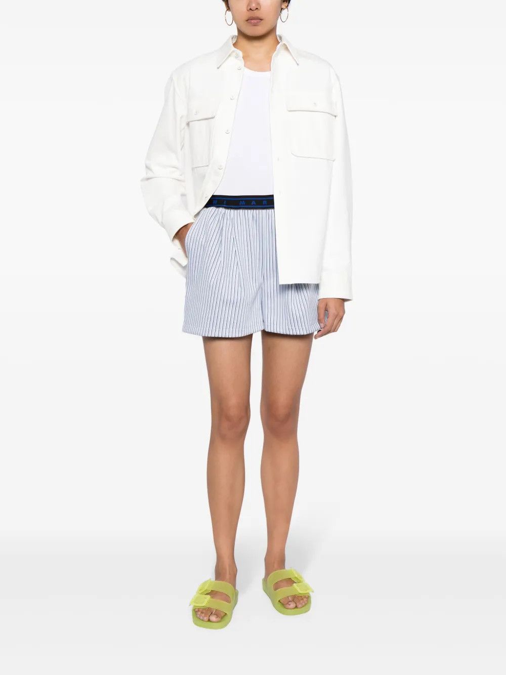 Marni o1y1125 Short in Sky Blue/White Size 28" / US 6 / IT 42 - 5 Thumbnail