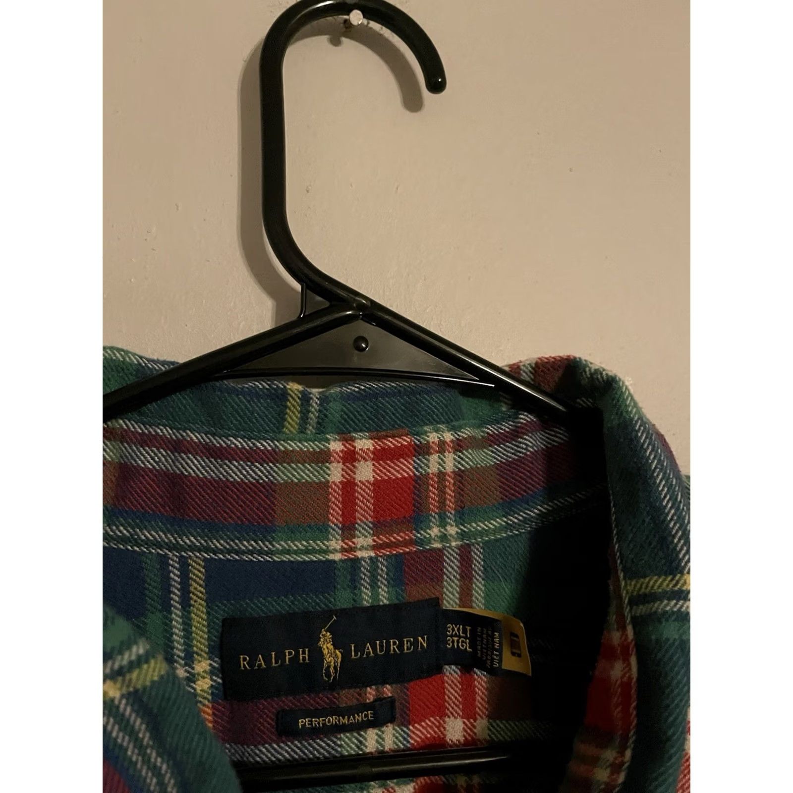 Polo Ralph Lauren Polo Ralph Lauren Performance Plaid L/S Flannel Shirt - Men's Big/Tall 3XLT Size US XXL / EU 58 / 5 - 3 Thumbnail