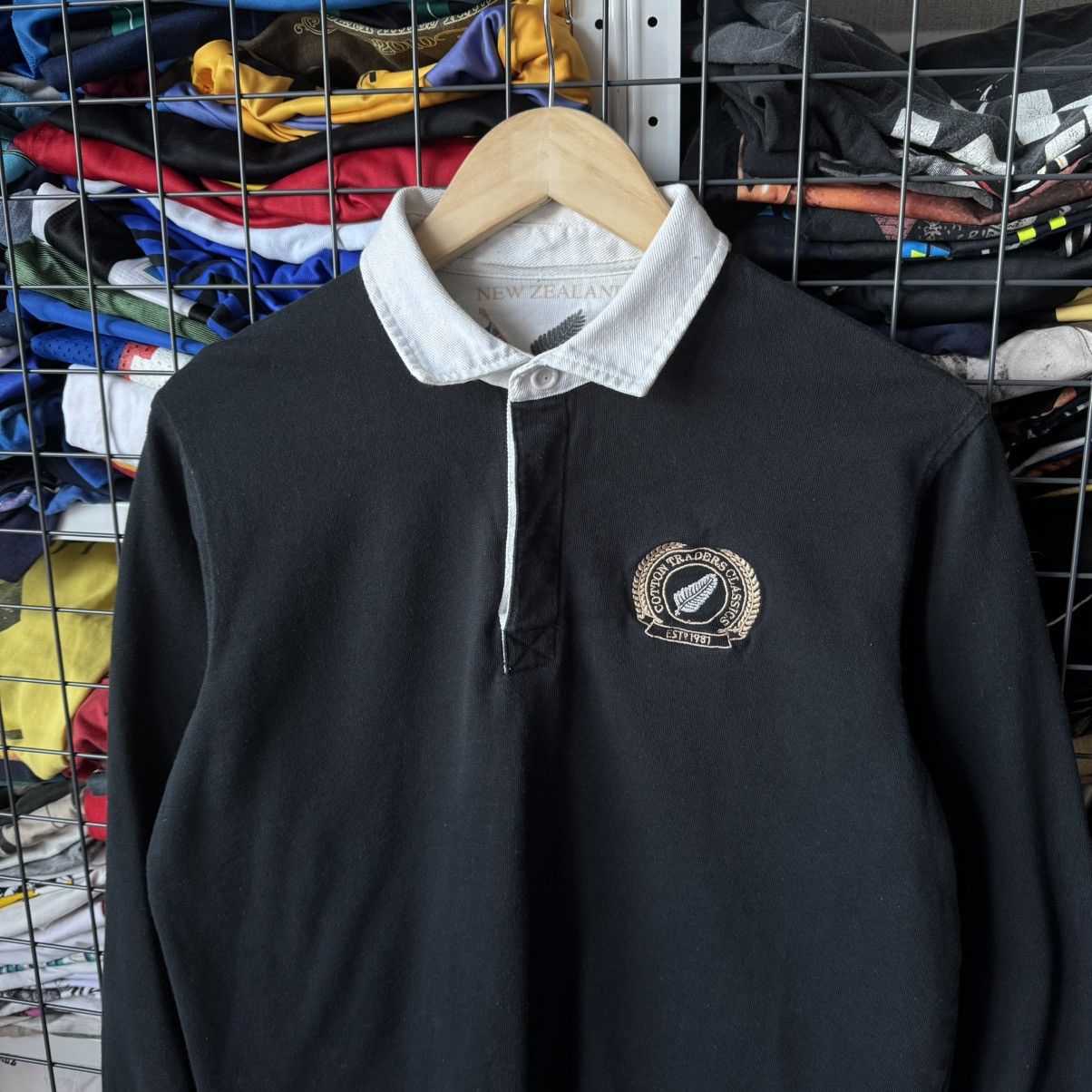 Cotton Traders × Vintage New Zealand Cotton Traders Rugby Long Sleeve Polo Size US M / EU 48-50 / 2 - 5 Thumbnail