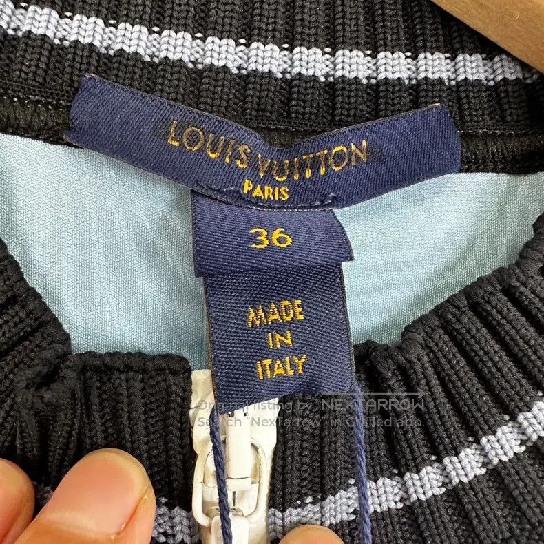 Louis Vuitton Louis Vuitton Blue chest label logo half zip slim dress Size XS / US 0-2 / IT 36-38 - 4 Thumbnail