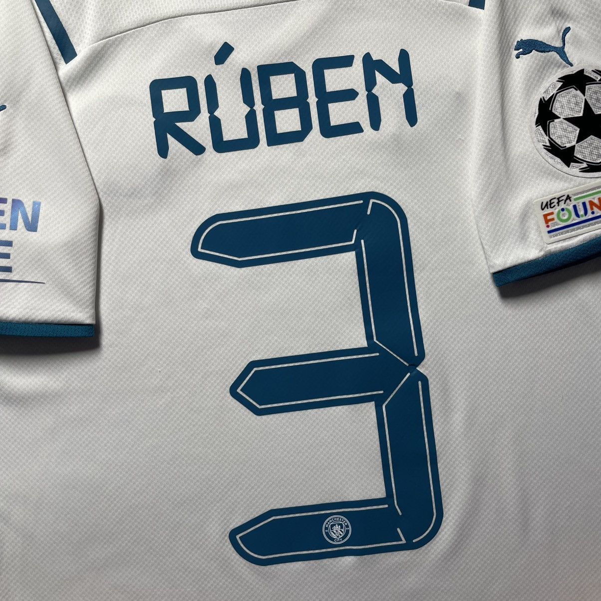Puma × Vintage MAN CITY PUMA 2021/2022 FOOTBALL AWAY JERSEY #3 RUBEN DIAS Size US M / EU 48-50 / 2 - 14 Thumbnail