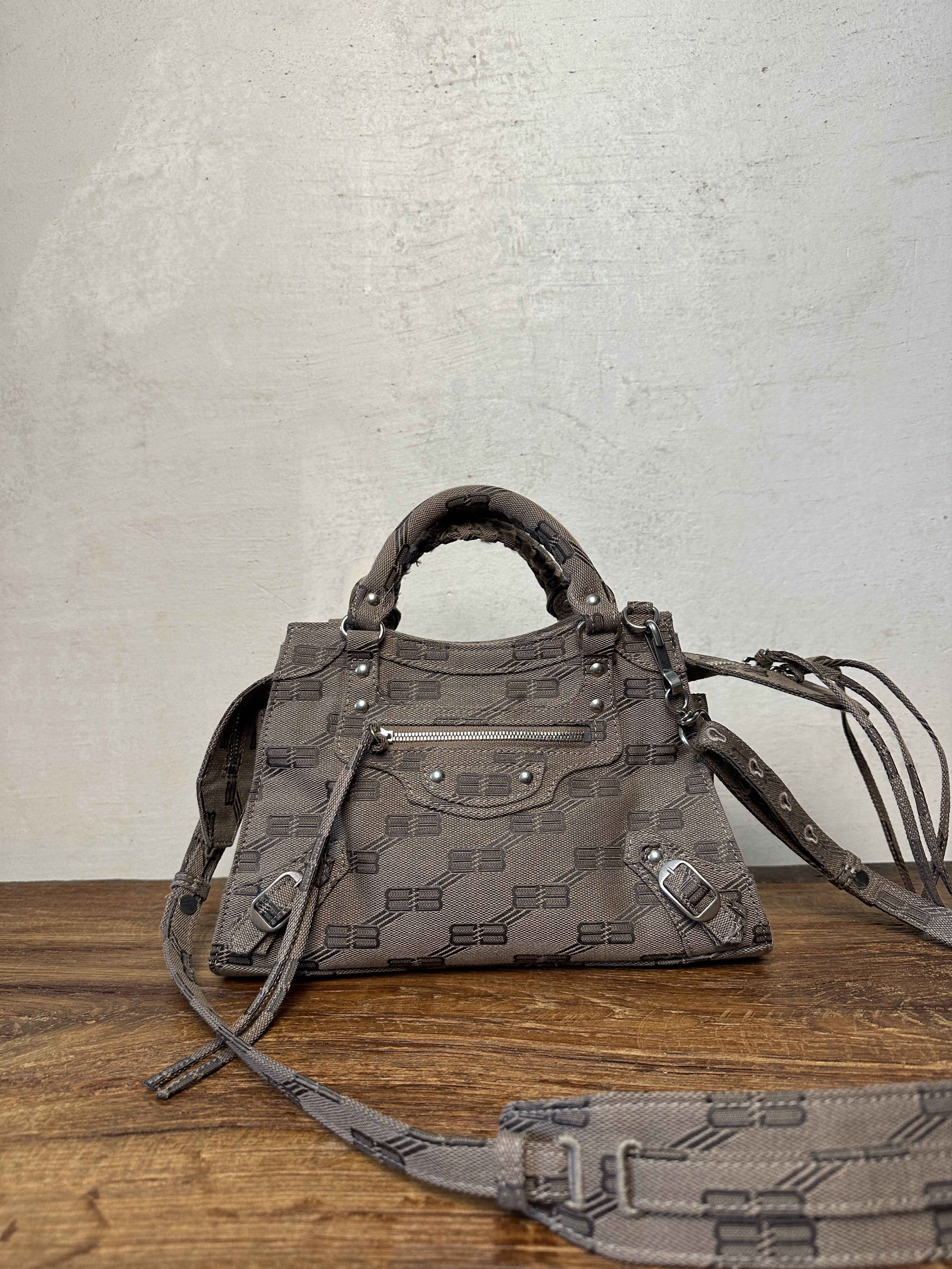 Balenciaga Balenciaga Neo Cagole City XS Canvas Tote Bag Size ONE SIZE - 3 Thumbnail