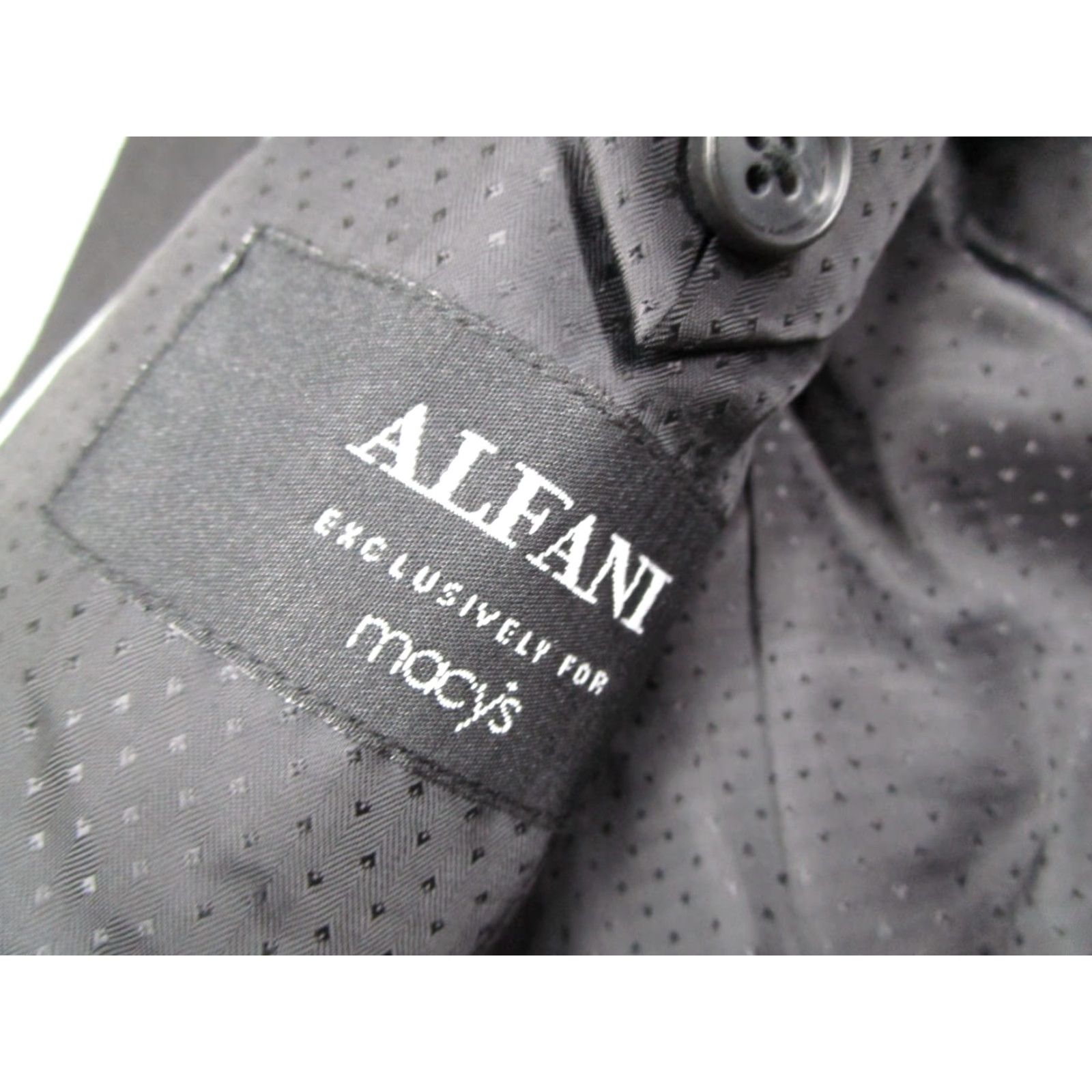 Alfani ALFANI Suit Jacket Men 42R Black Wool Cashmere 2-Button Blazer Double Vent Regular Fit Size 42R - 2 Thumbnail