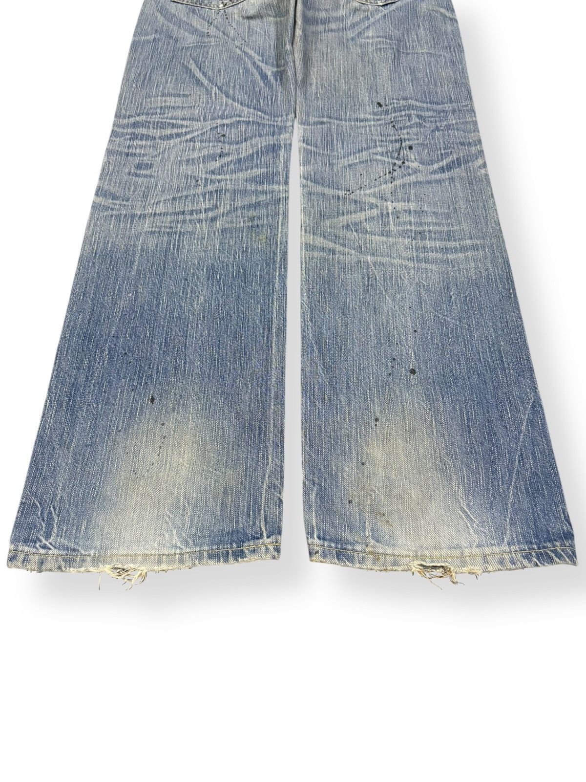 Edwin Edwin 503 Blue Trip Paint Splatter Distressed Grunge Jeans Size US 32 / EU 48 - 13 Thumbnail