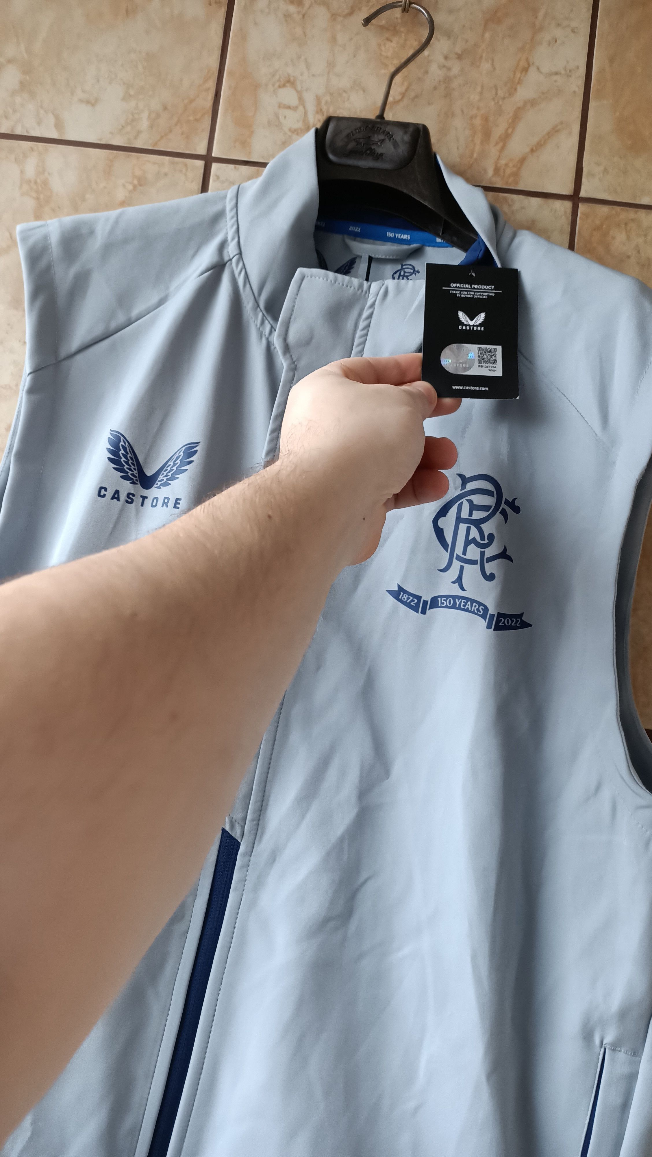 Castore Castore Glasgow Rangers NEW vest 150 years 2022 Size US XL / EU 56 / 4 - 8 Thumbnail