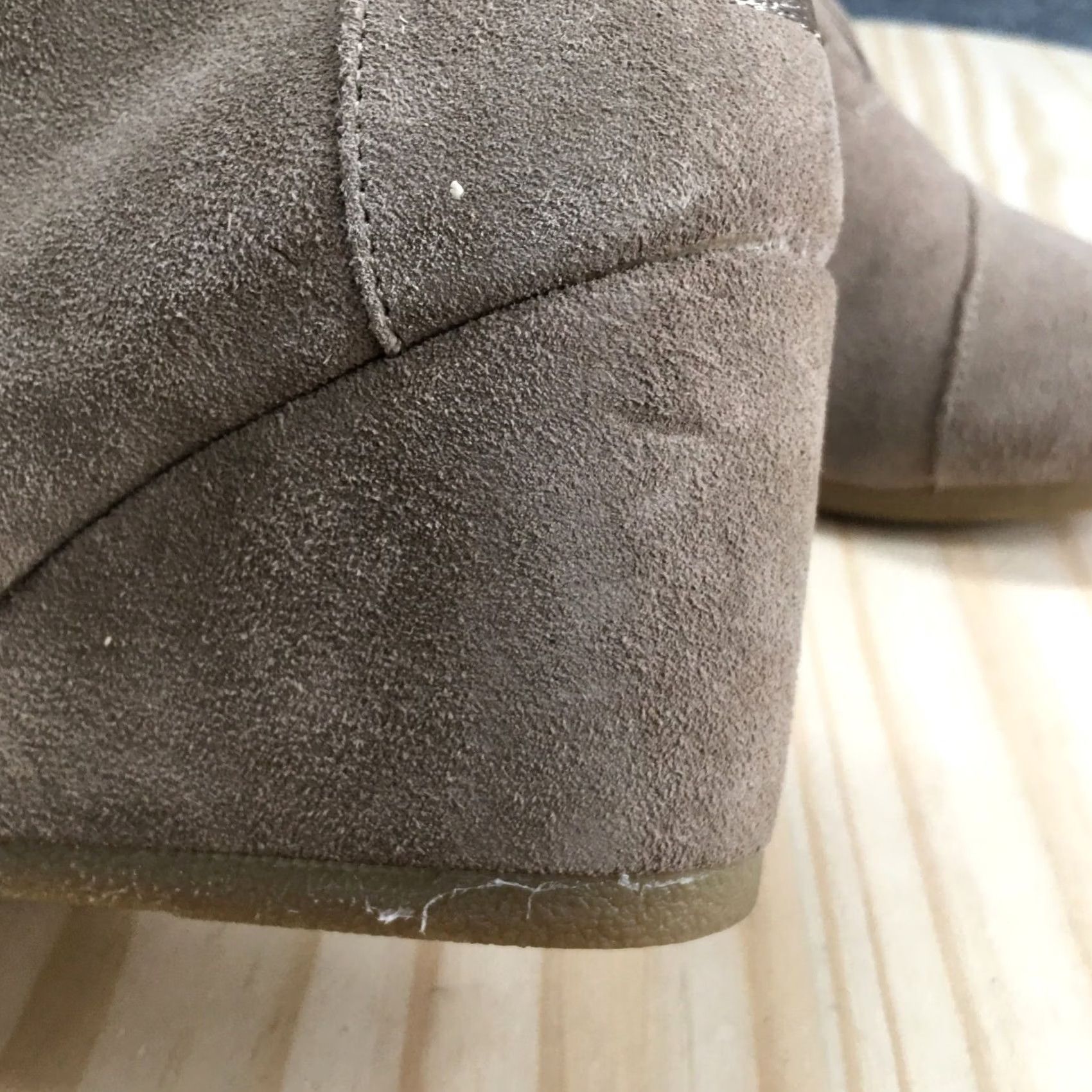 Toms TOMS Boots Womens 5 Desert Ankle Bootie Beige Suede Leather Wedge Heel Lace Up Boots Desert 5 Beige Womens Size US 5 / IT 35 - 5 Thumbnail