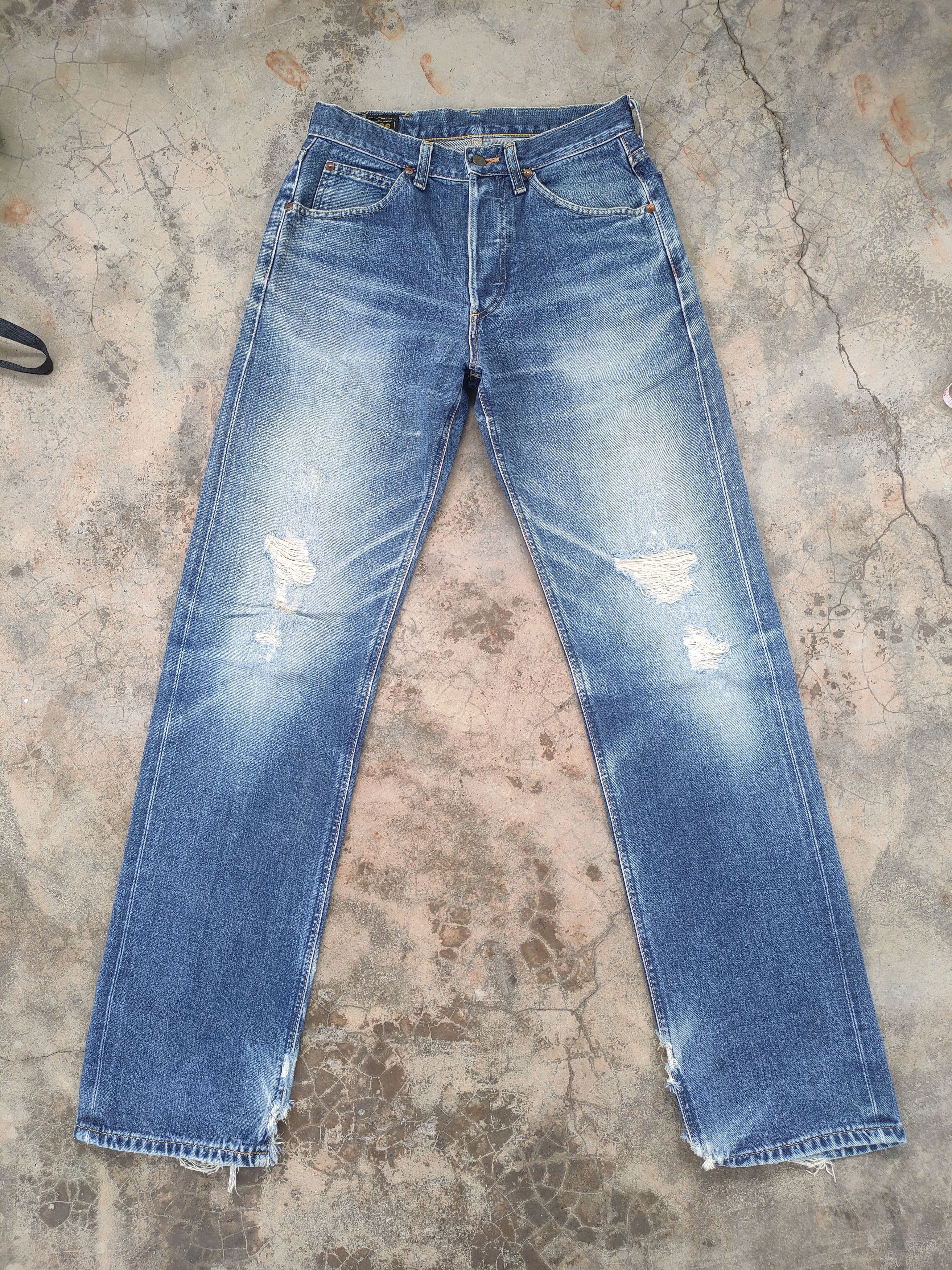 Lee # VINTAGE LEE DISTRESSED FADED JEANS DENIM PANTS Size US 30 / EU 46 - 2 Thumbnail