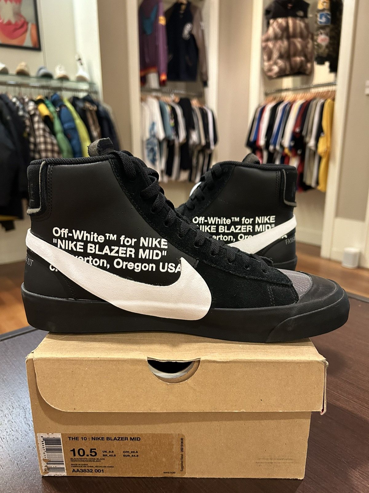 Nike × Off-White Nike Blazer Mid Off-White Grim Reaper Size US 10.5 / EU 43-44 - 4 Thumbnail