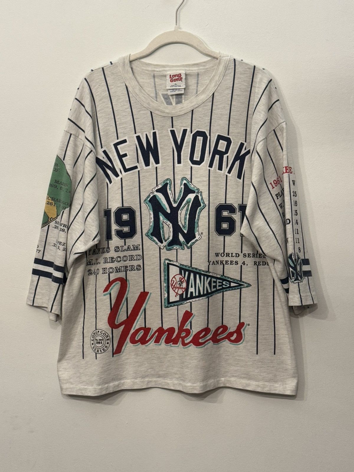 Other 80s Long Gone New York Yankees 1961 World Champions Tee Size US XL / EU 56 / 4 - 1 Thumbnail