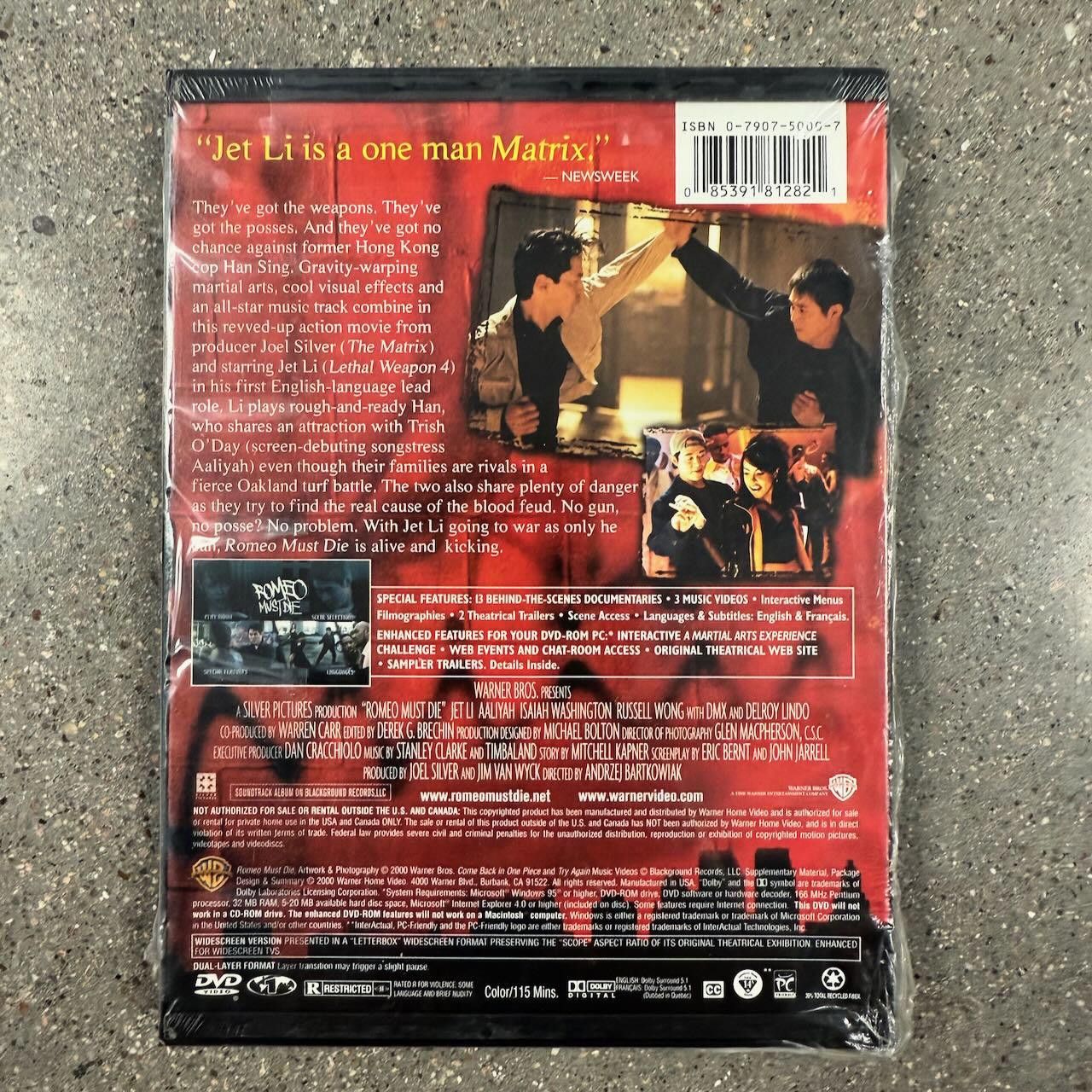 Warner Bros VINTAGE Romeo Must Die DVD 2000 Jet Li Aaliyah SEALED NOS Size ONE SIZE - 2 Thumbnail