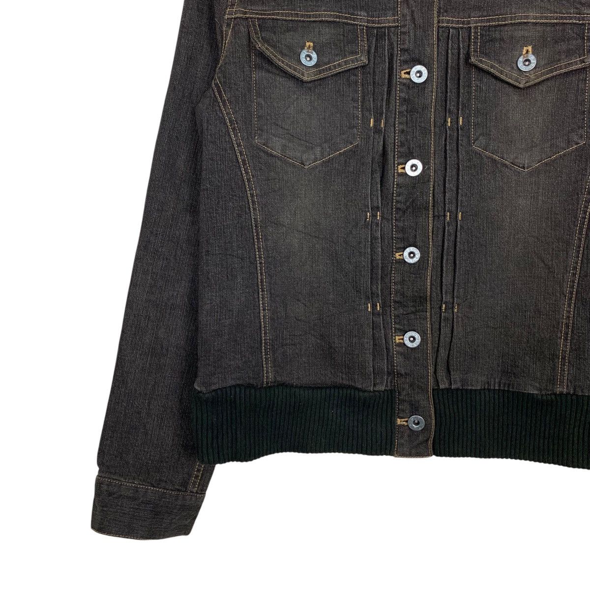 Japanese Brand A/T Atsuro Tayama Trucker Hybrid Denim Jacket #2699-C121 Size S / US 4 / IT 40 - 3 Thumbnail