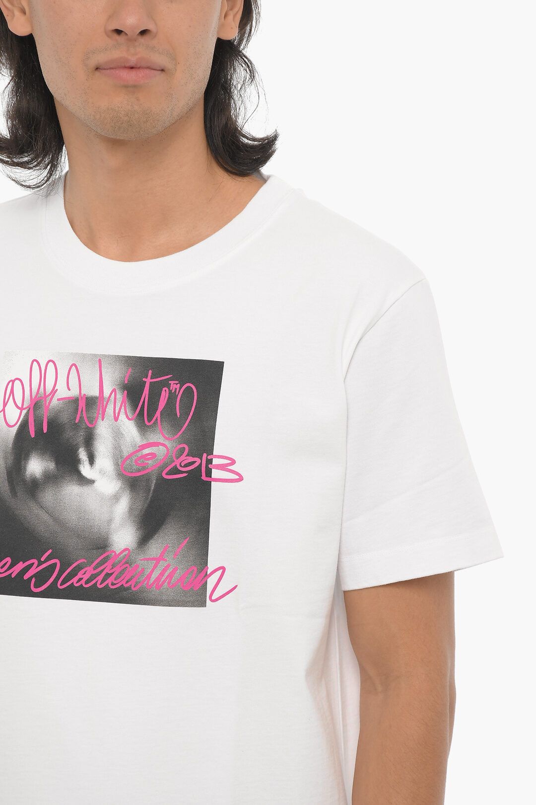 Off-White og1mm0824 Cotton Tornato Crew-neck T-Shirt in White Size US S / EU 44-46 / 1 - 3 Thumbnail
