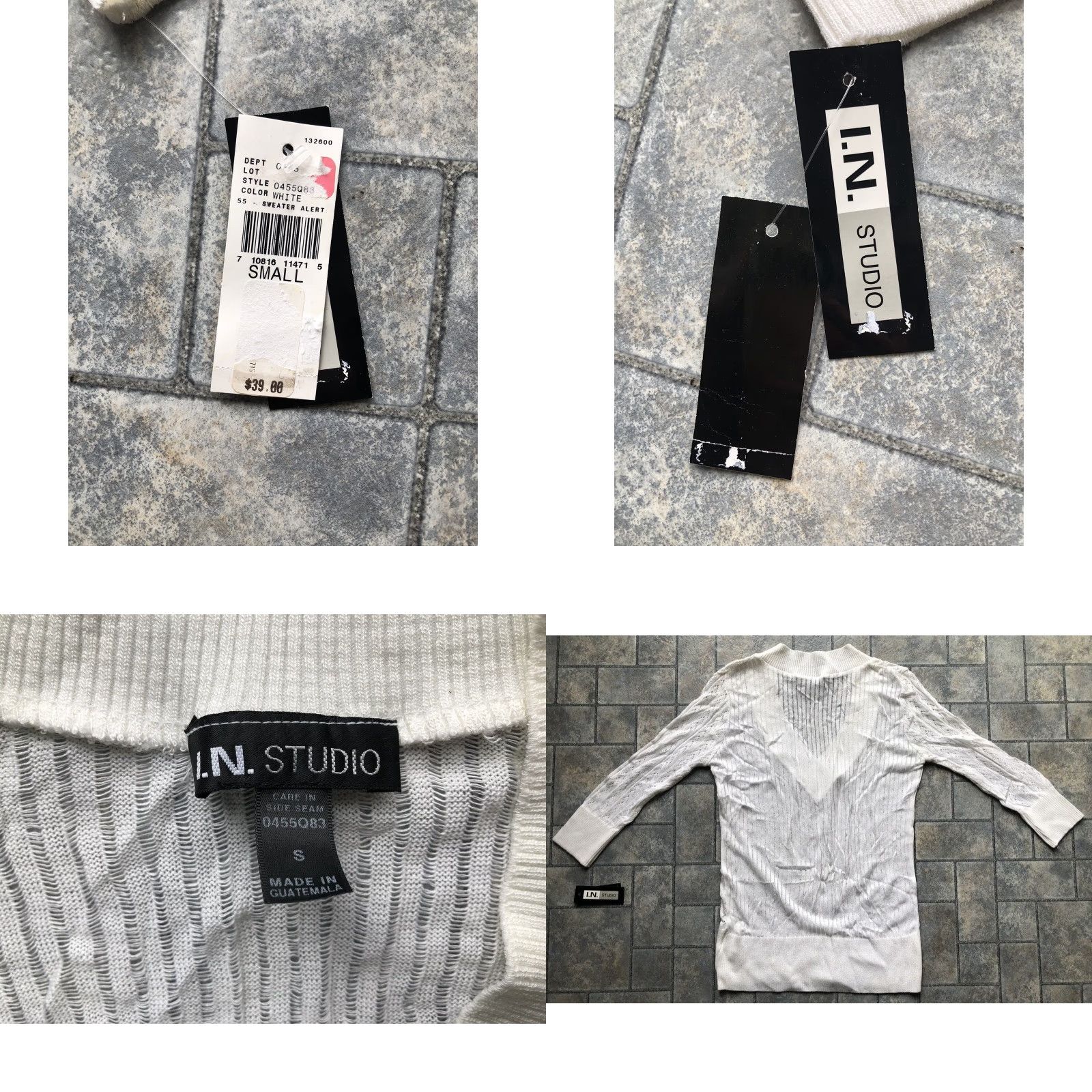 Vintage NWT I.N. Studio Sweater Long Sleeve White Size Small Acrylic Spandex Pullover Women Classic Preppy Nerd White Size S / US 4 / IT 40 - 8 Thumbnail