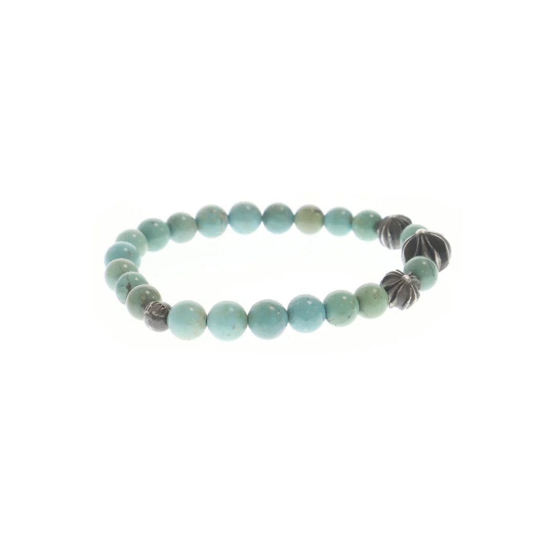 CHROME HEARTS 8MM TURQUOISE BEADS BRACELET