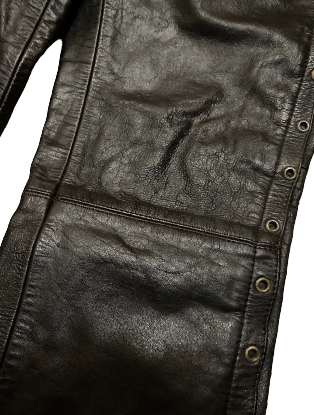 Genuine Leather × Vintage Vintage Motorcycle Leather Biker Pants Size US 30 / EU 46 - 4 Thumbnail