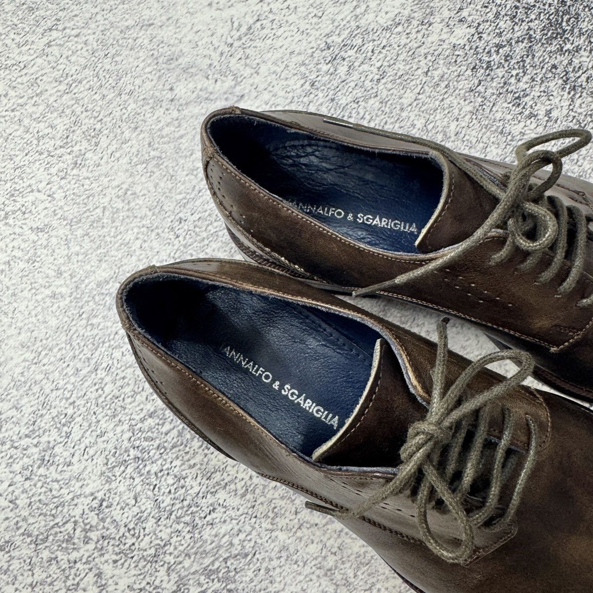 Designer Iannalfo&Sgariglia Mens Handmade Derbies US8 UK7 EU41 26cm Size US 8 / EU 41 - 14 Thumbnail