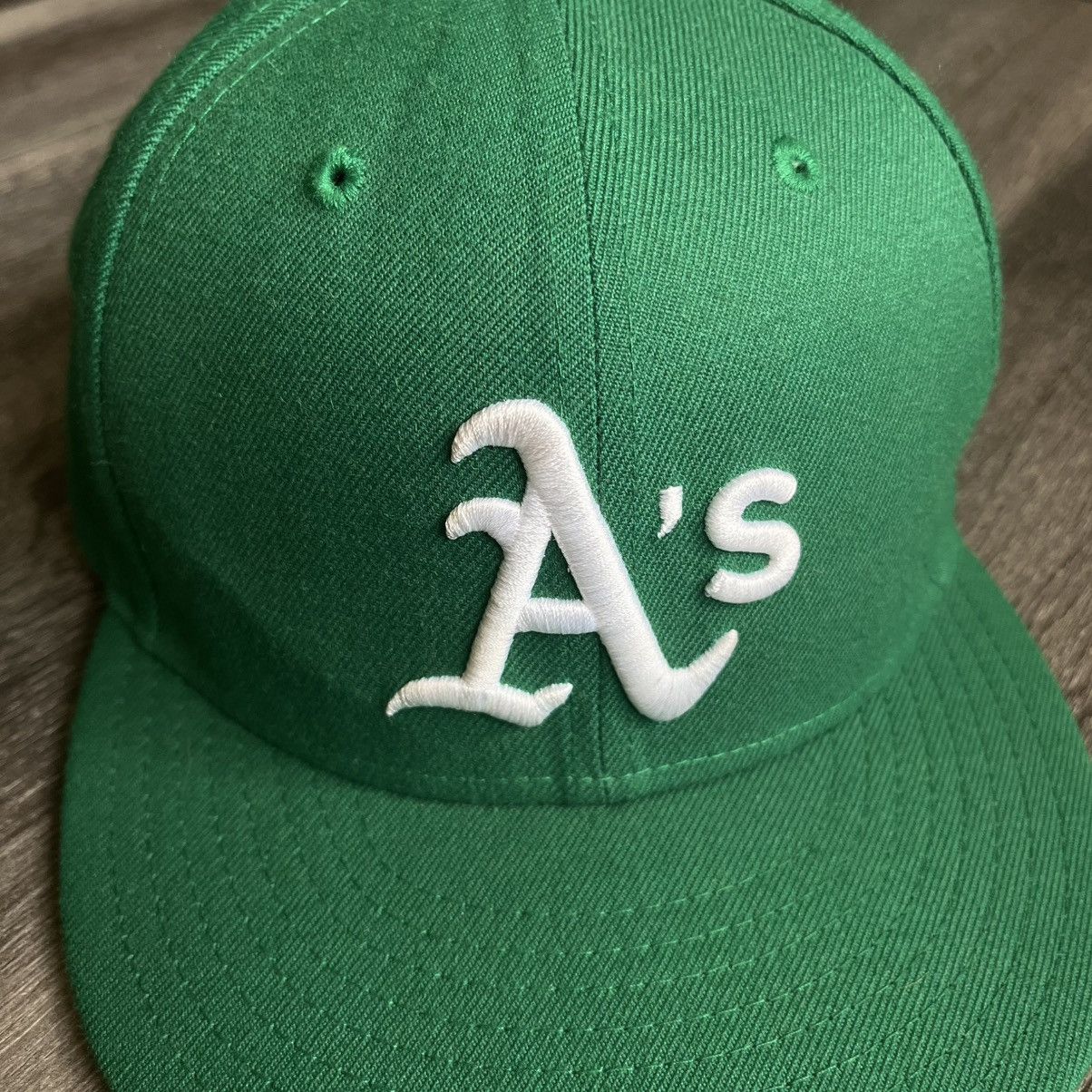MLB Vintage Oakland Athletics Alternate Green Fitted Hat 7 1/2 Size ONE SIZE - 3 Thumbnail