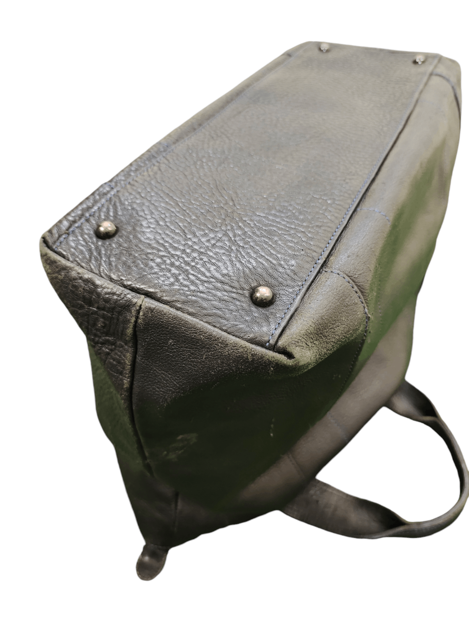 Genuine Leather Vintage Wogna Kagawa Japan Patina Olive Leather Tote Bag Size ONE SIZE - 10 Thumbnail